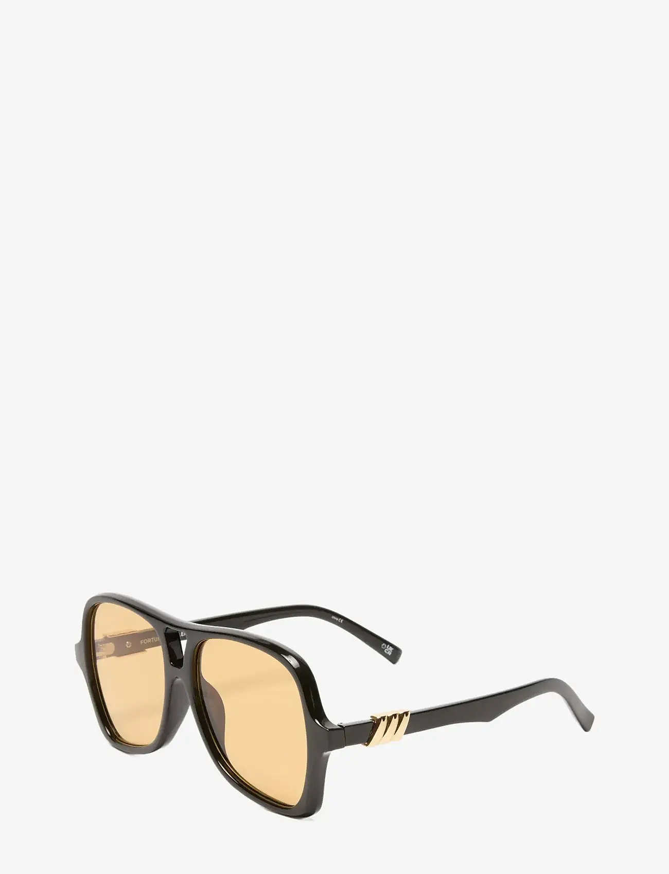Le Specs - FORTUNE TELLER - fyrkantiga - black w/ mustard mono lens - 1