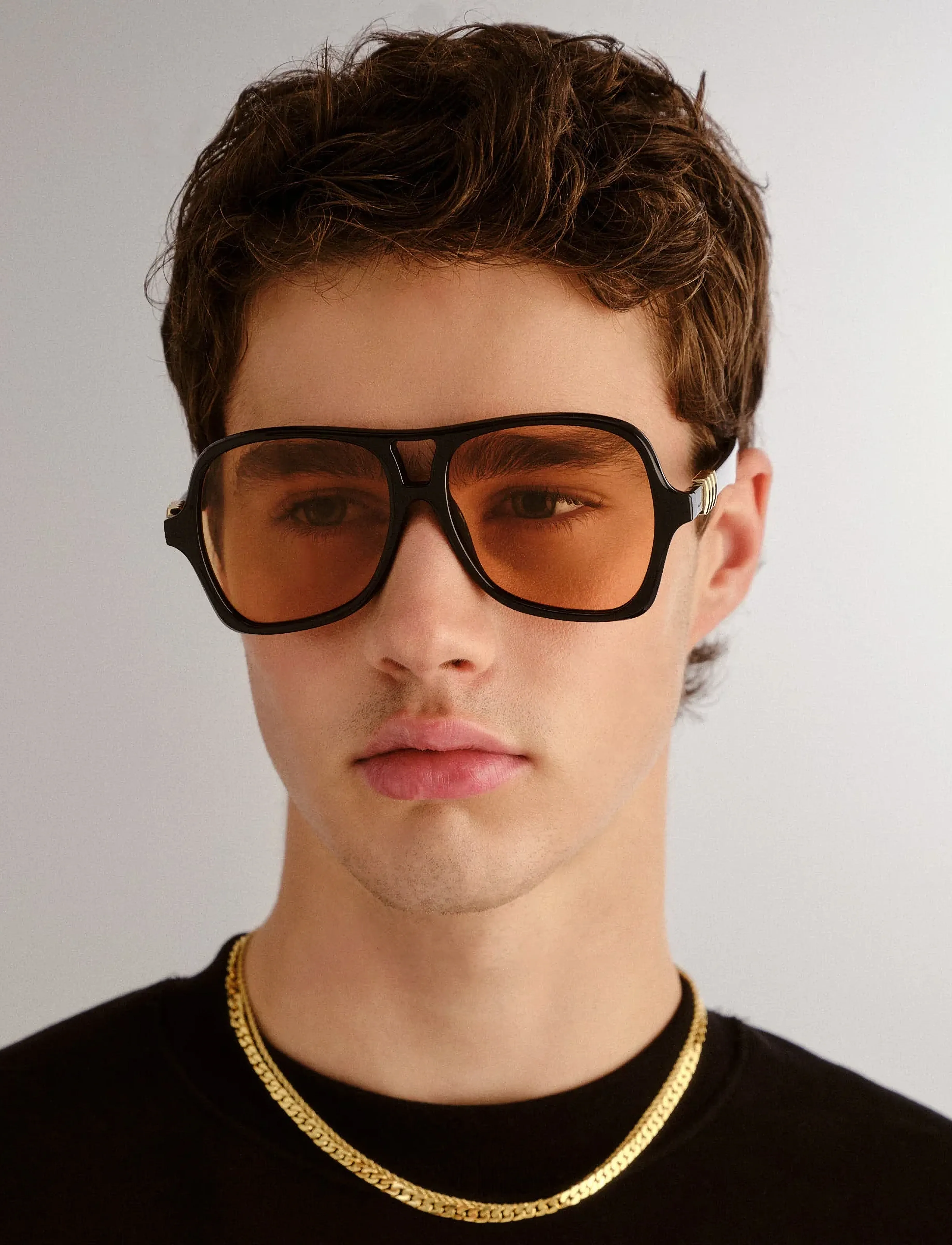 Le Specs - FORTUNE TELLER - black w/ mustard mono lens - 5