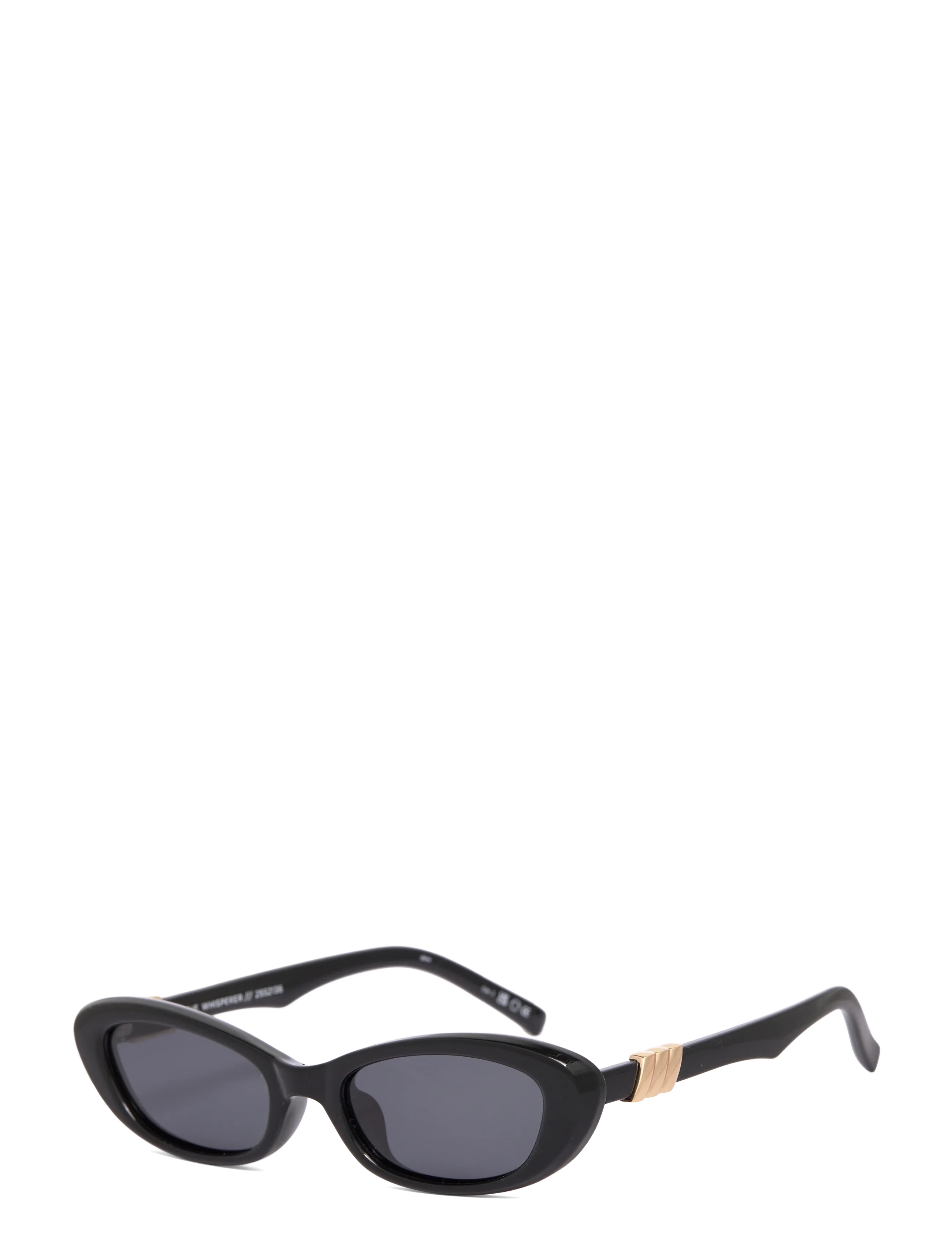 Le Specs - THE WHISPERER *POLARIZED* - Œil de chat - black w/ smoke mono *polarized* lens - 2