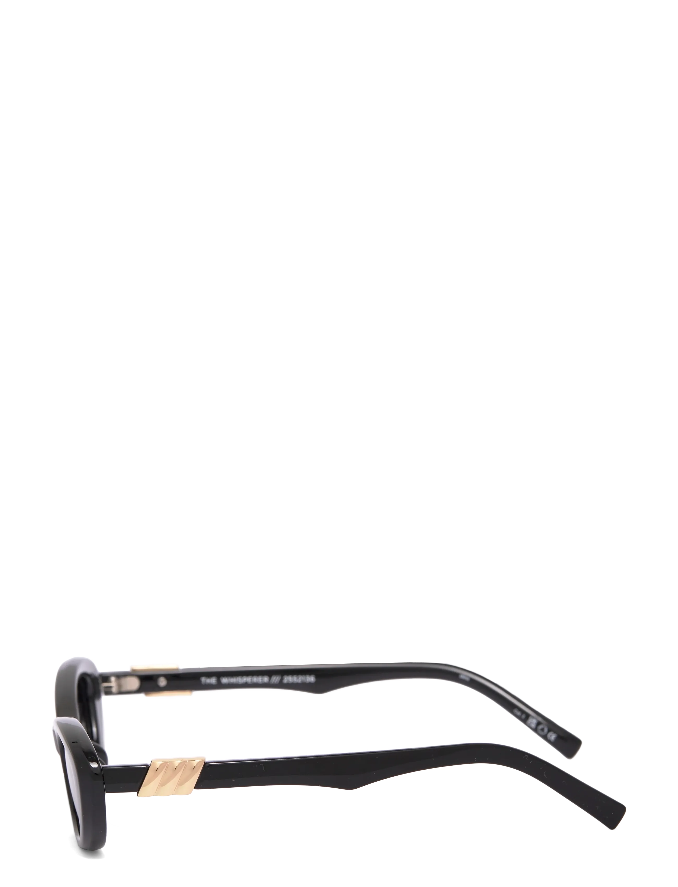 Le Specs - THE WHISPERER *POLARIZED* - Œil de chat - black w/ smoke mono *polarized* lens - 3