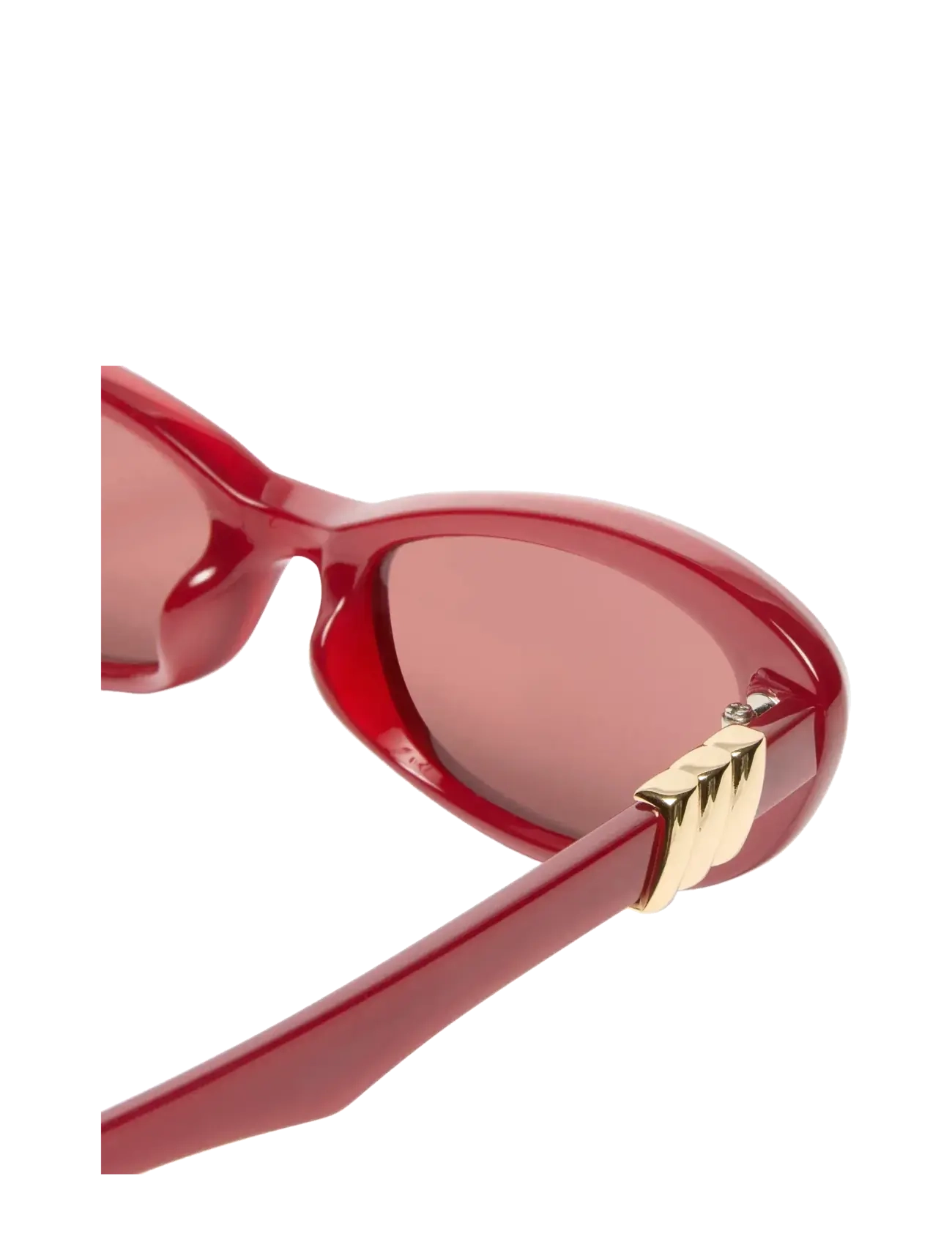Le Specs - THE WHISPERER - cateye solbriller - garnet w/ rose mono lens - 3