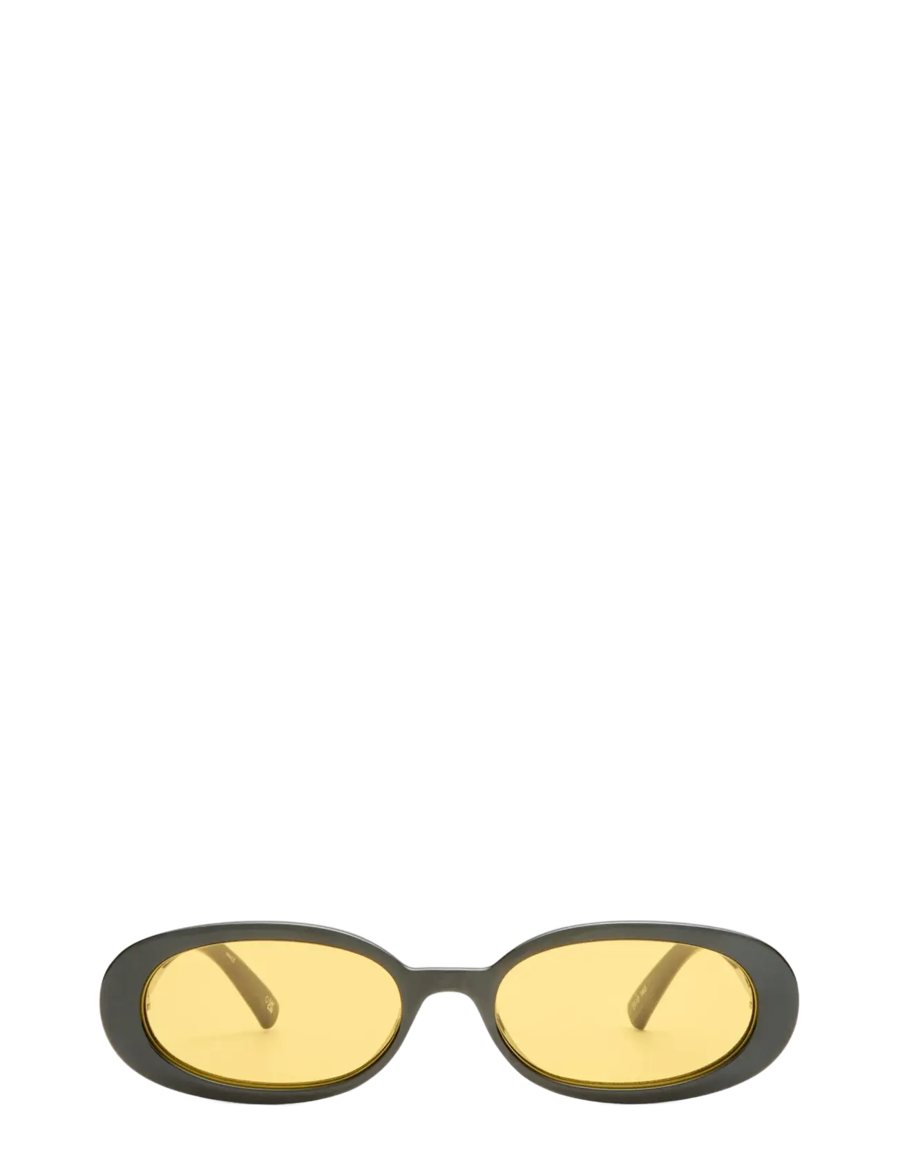 Le Specs - OUTTA LOVE - apvalūs rėmeliai - black w/ mustard mono lens - 2