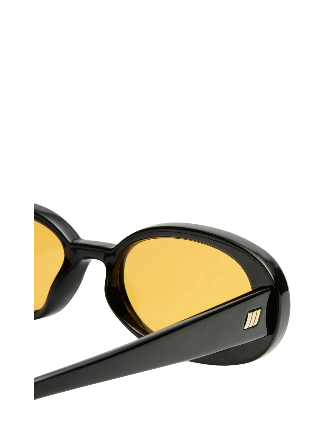 Le Specs - OUTTA LOVE - apvalūs rėmeliai - black w/ mustard mono lens - 3