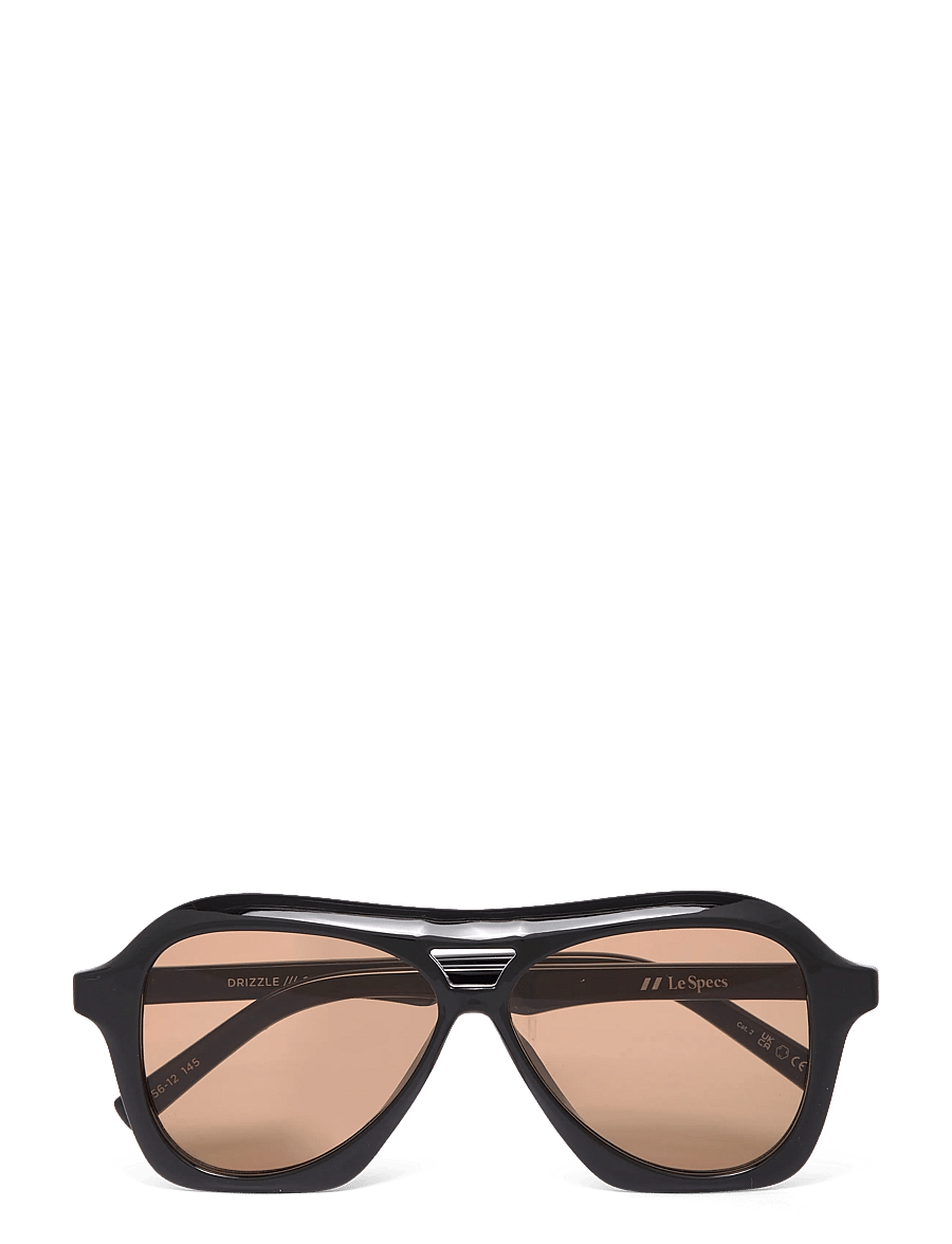 Le Specs - DRIZZLE - pilot - black w/ light brown mono lens - 1