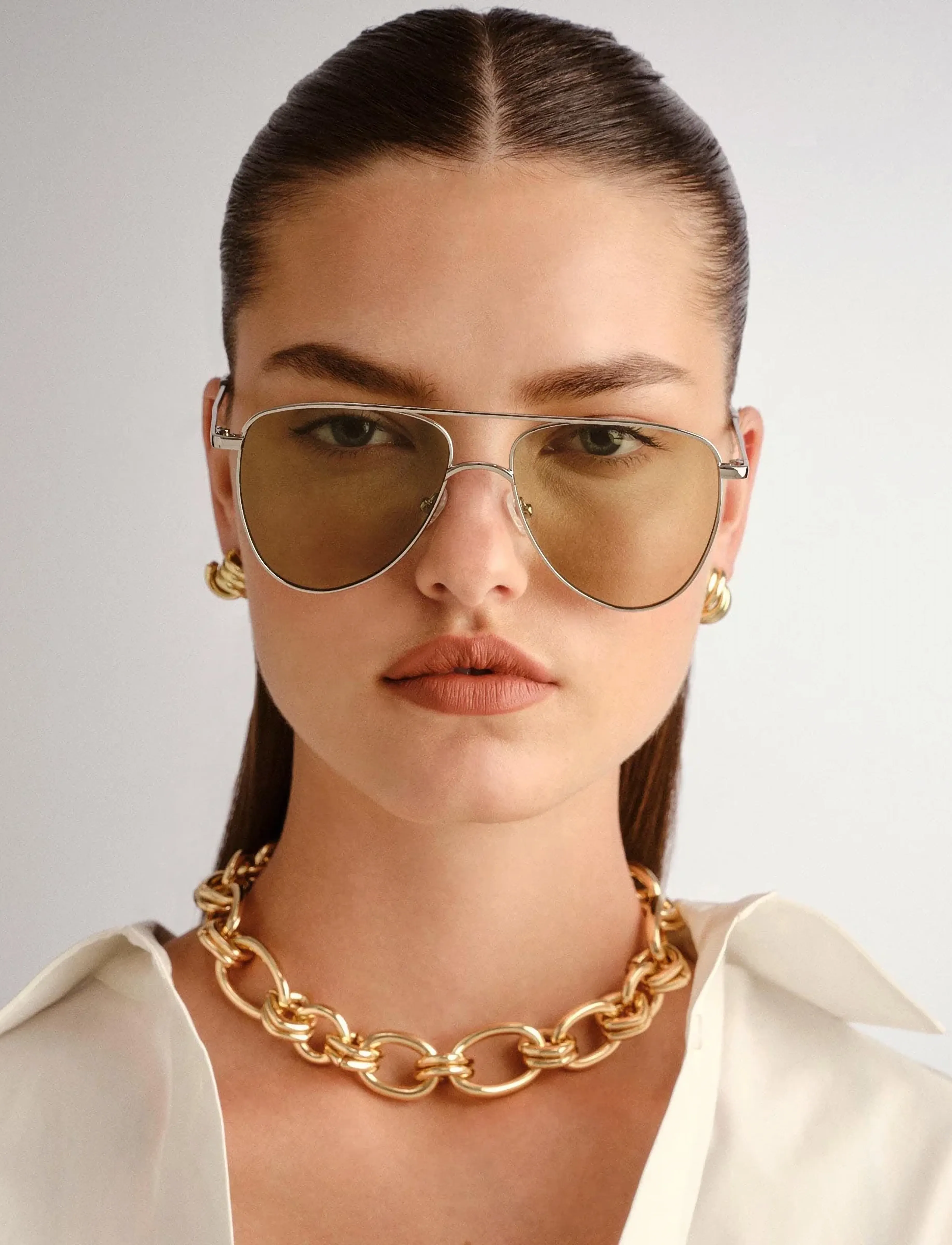 Le Specs The Duke, One Size, Sunglasses, Silber - Aviator Frauen