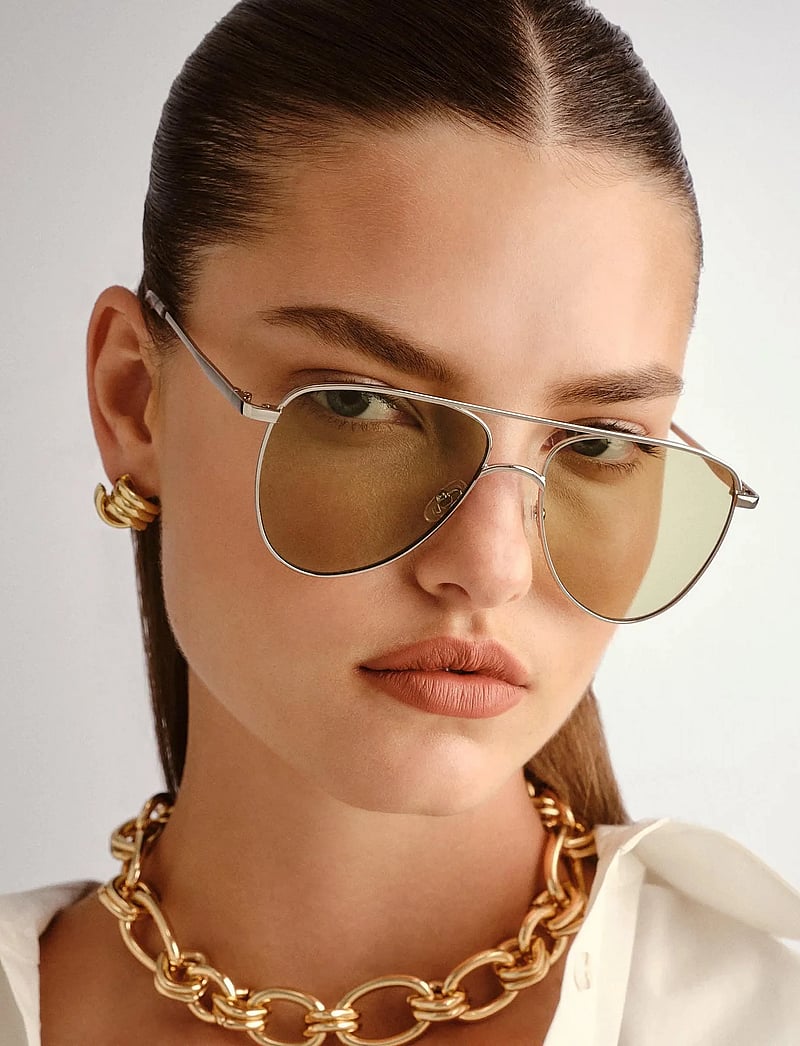 Le Specs - THE DUKE - aviatora stila - silver w/ sage mono lens - 5