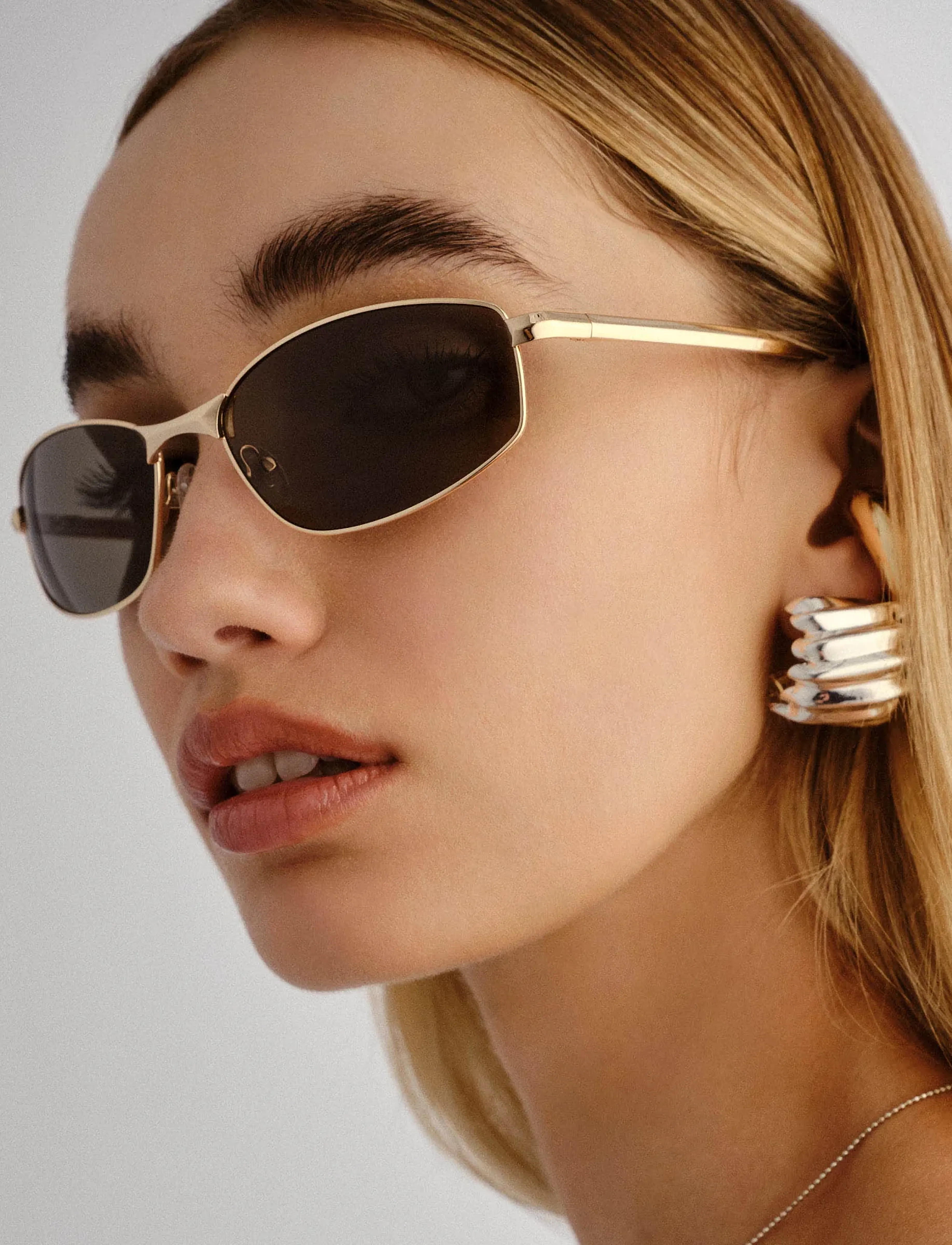 Le Specs Star Beam, One Size, Sunglasses, Gold - Square Frame Männerswear