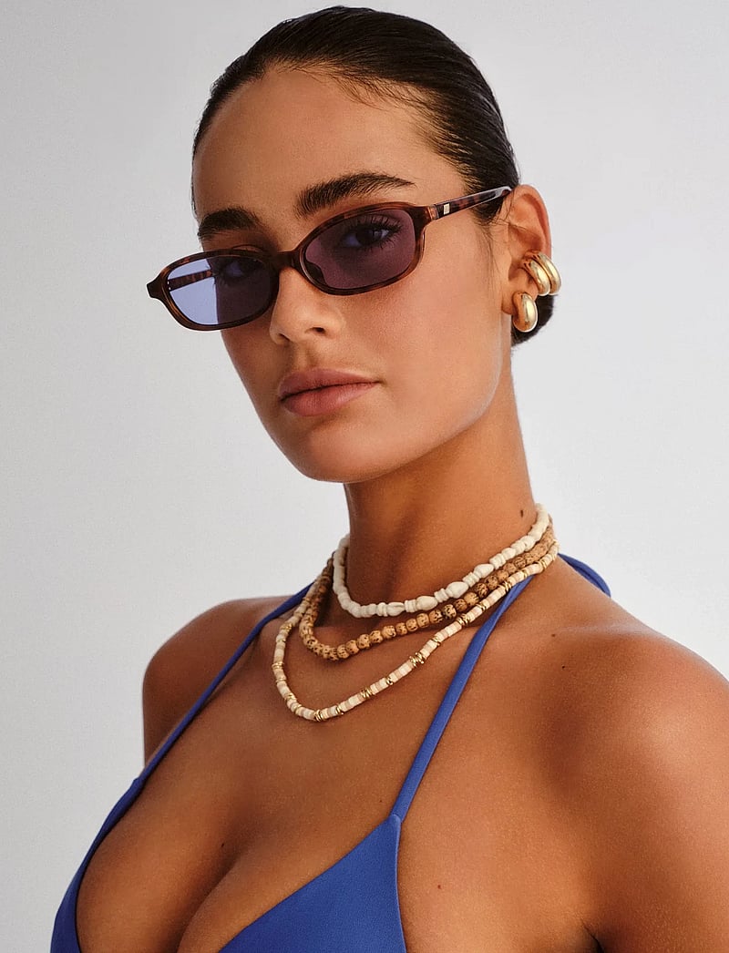 Le Specs - HONEY POT - eckige form - amber tort w/ dusty blue tint lens - 0