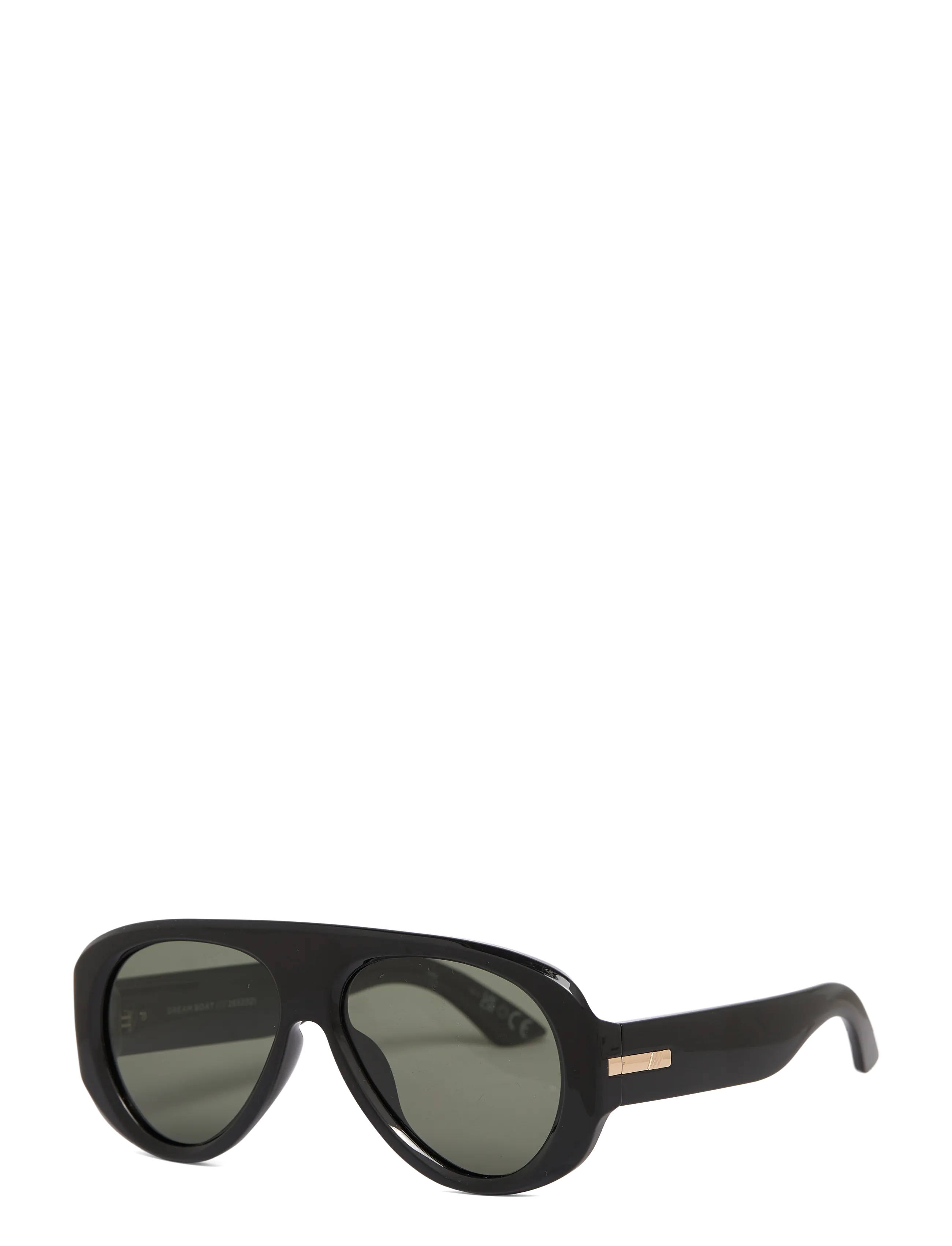 Le Specs - DREAM BOAT *POLARIZED* - aviator solbriller - black w/ khaki mono *polarized* lens - 2