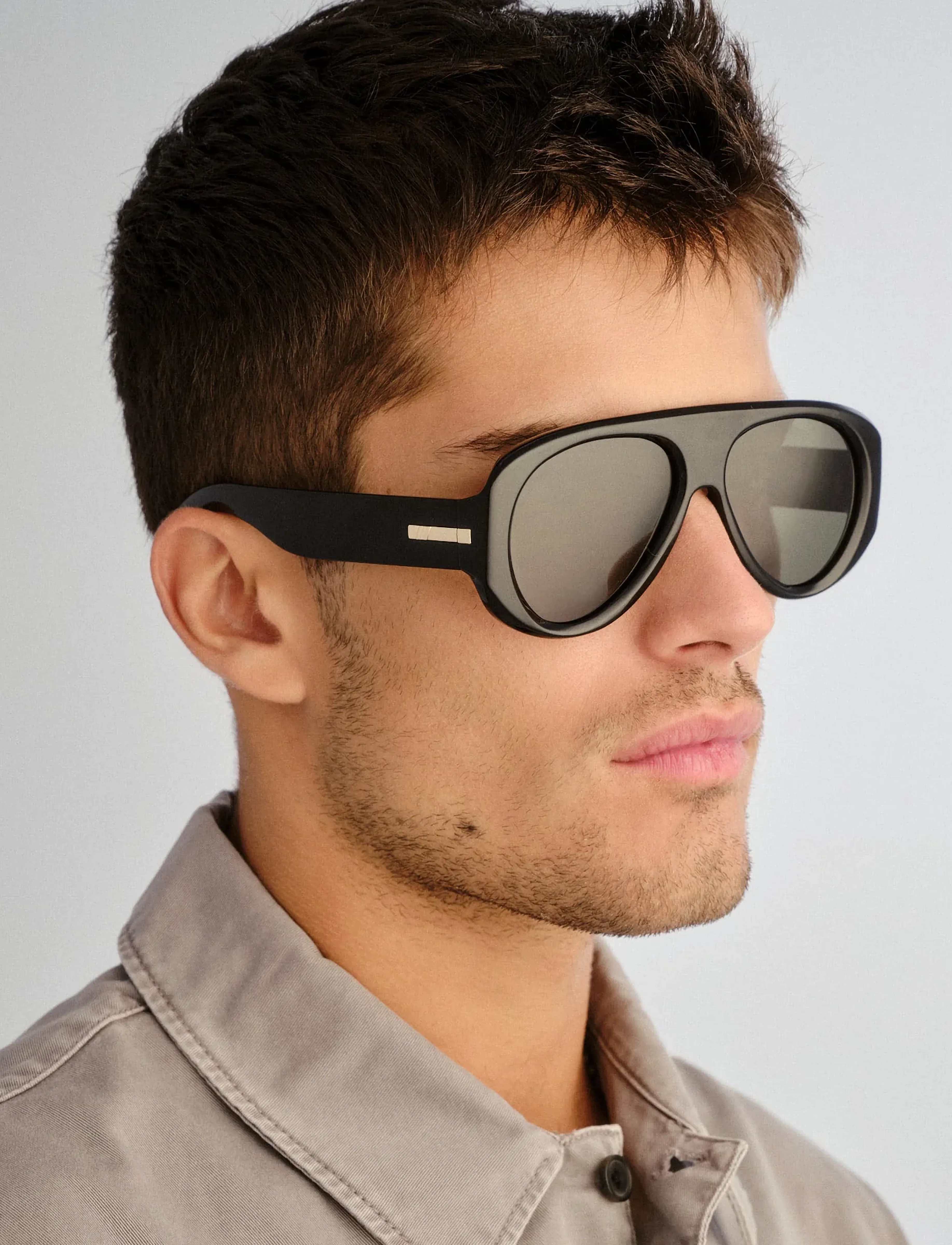 Le Specs - DREAM BOAT *POLARIZED* - aviator solbriller - black w/ khaki mono *polarized* lens - 5