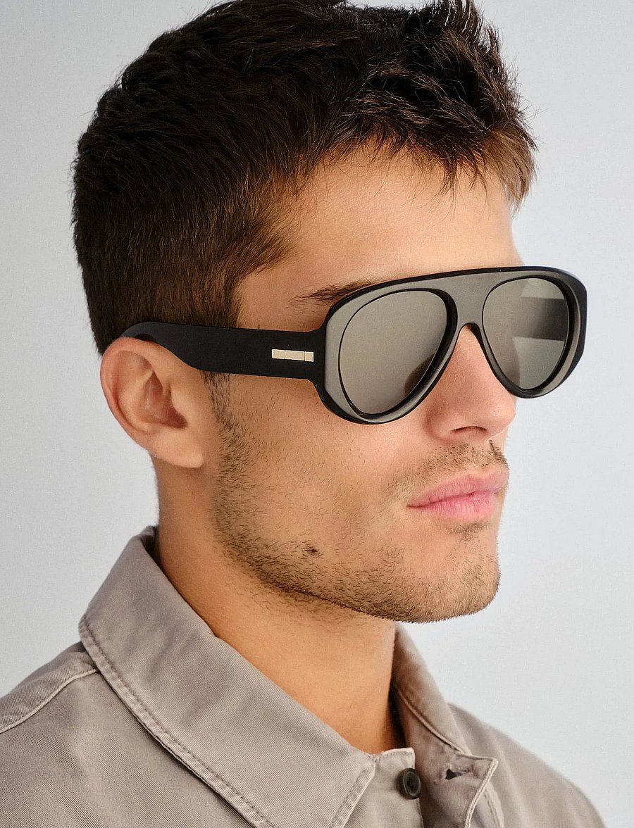 Le Specs - DREAM BOAT *POLARIZED* - aviator solbriller - black w/ khaki mono *polarized* lens - 5