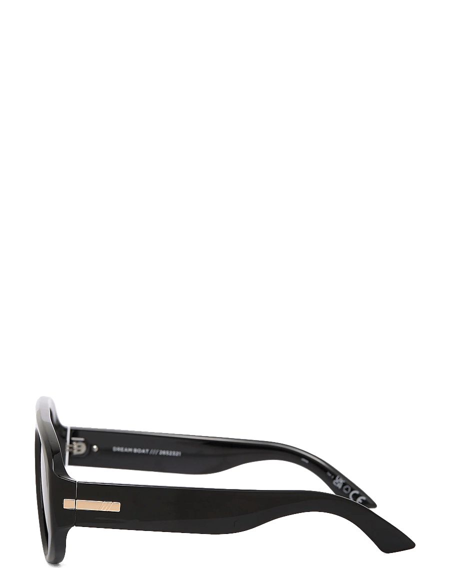 Le Specs - DREAM BOAT *POLARIZED* - aviator solbriller - black w/ khaki mono *polarized* lens - 3
