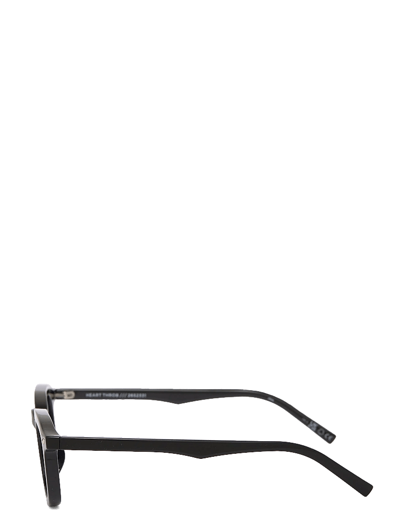 Le Specs - HEART THROB - runde solbriller - black w/ dusty blue tint lens - 3