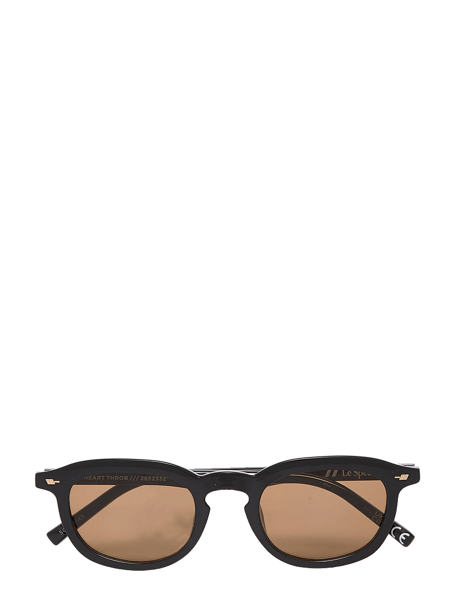 Le Specs - HEART THROB - runde solbriller - black w/ light brown mono lens - 1