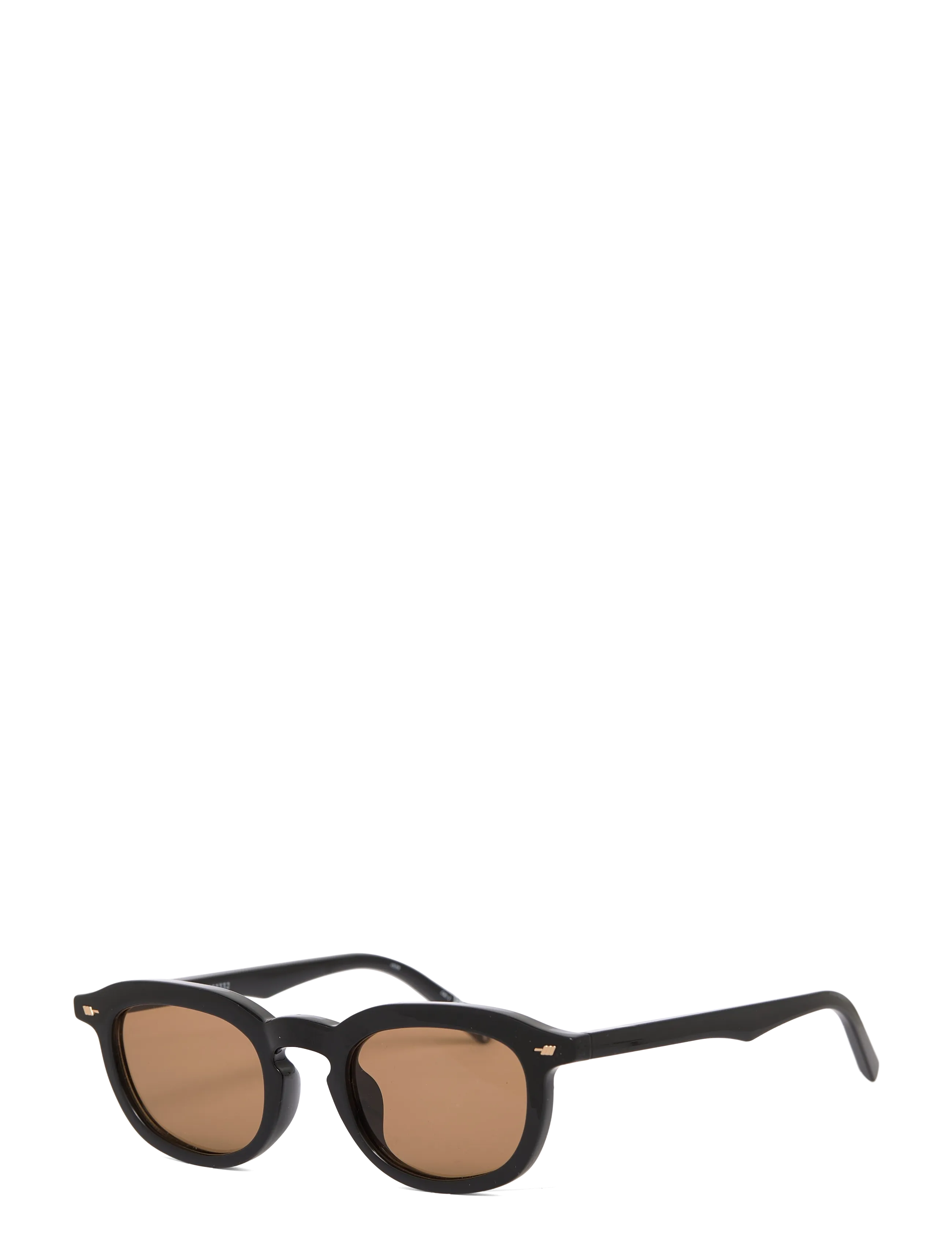 Le Specs - HEART THROB - runde solbriller - black w/ light brown mono lens - 2