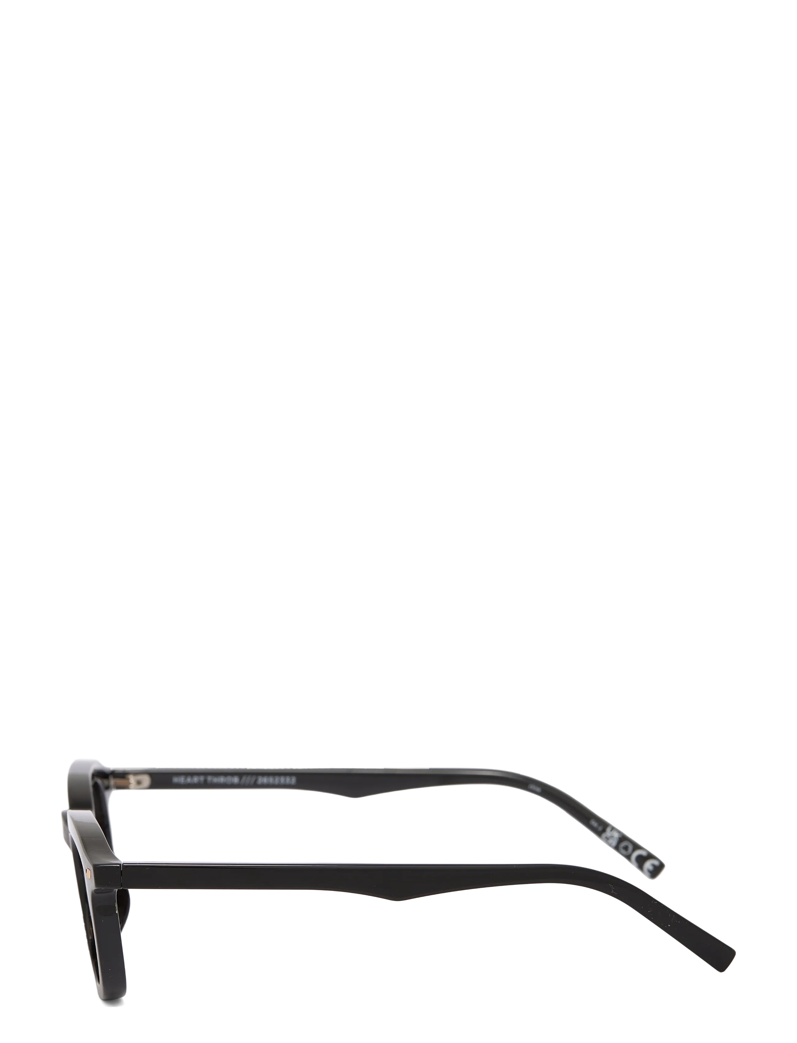 Le Specs - HEART THROB - runde solbriller - black w/ light brown mono lens - 3