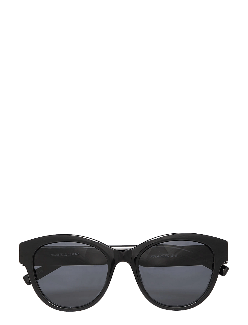 Le Specs - MAJESTIC *POLARIZED* - d-shaped solbriller - black w/ smoke mono *polarized* lens - 1