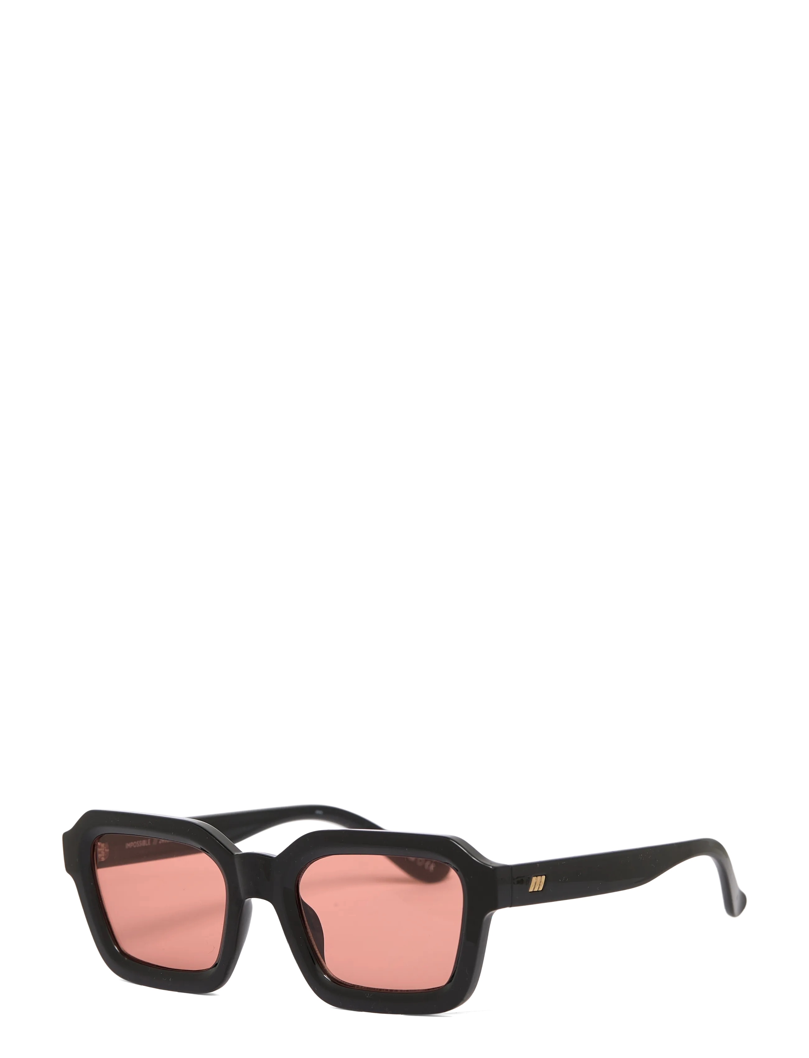 Le Specs - IMPOSSIBLE - firkantede solbriller - black w/ cinnamon tint lens - 2