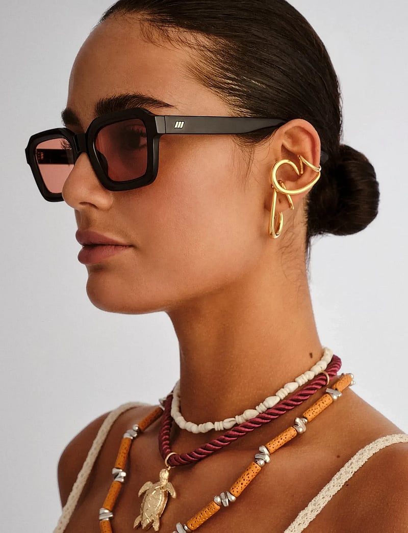 Le Specs - IMPOSSIBLE - firkantet innfatning - black w/ cinnamon tint lens - 4