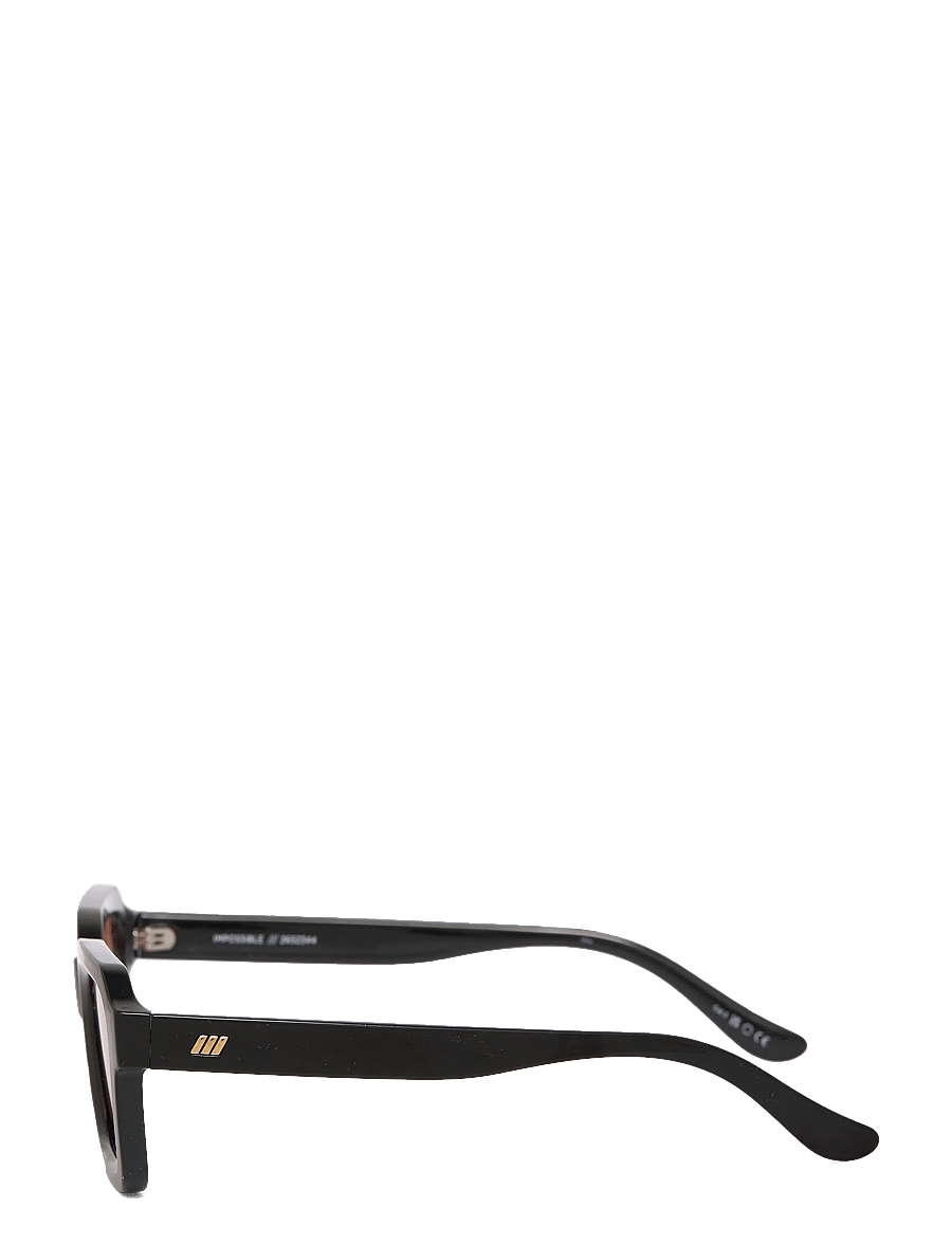 Le Specs - IMPOSSIBLE - firkantede solbriller - black w/ cinnamon tint lens - 3