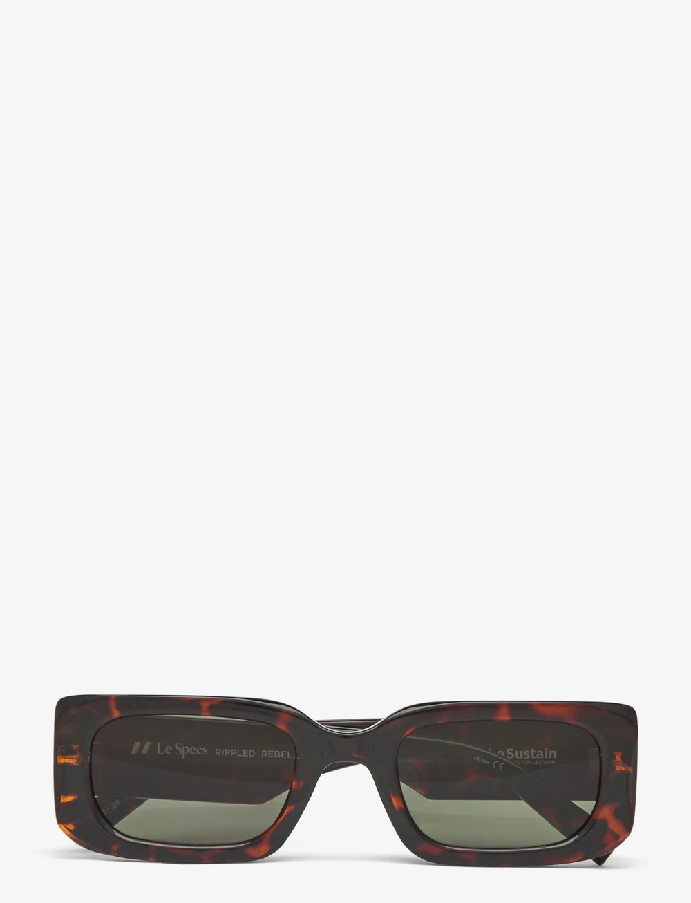 Le Specs - LE SUSTAIN - RIPPLED REBEL - eckige form - tort w/ khaki mono lens - 1
