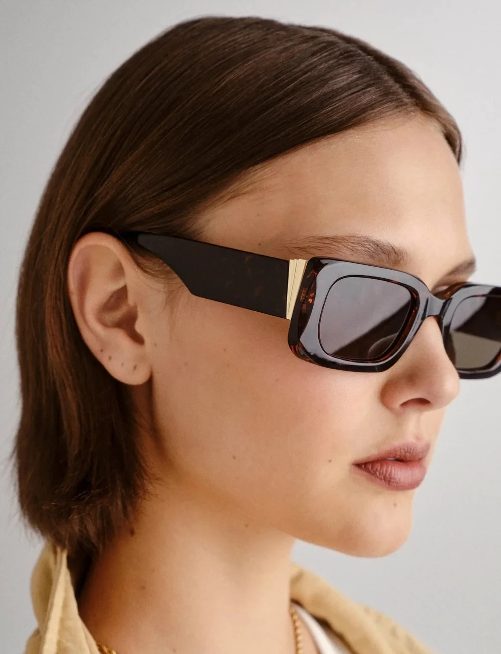 Le Specs - LE SUSTAIN - RIPPLED REBEL - eckige form - tort w/ khaki mono lens - 4