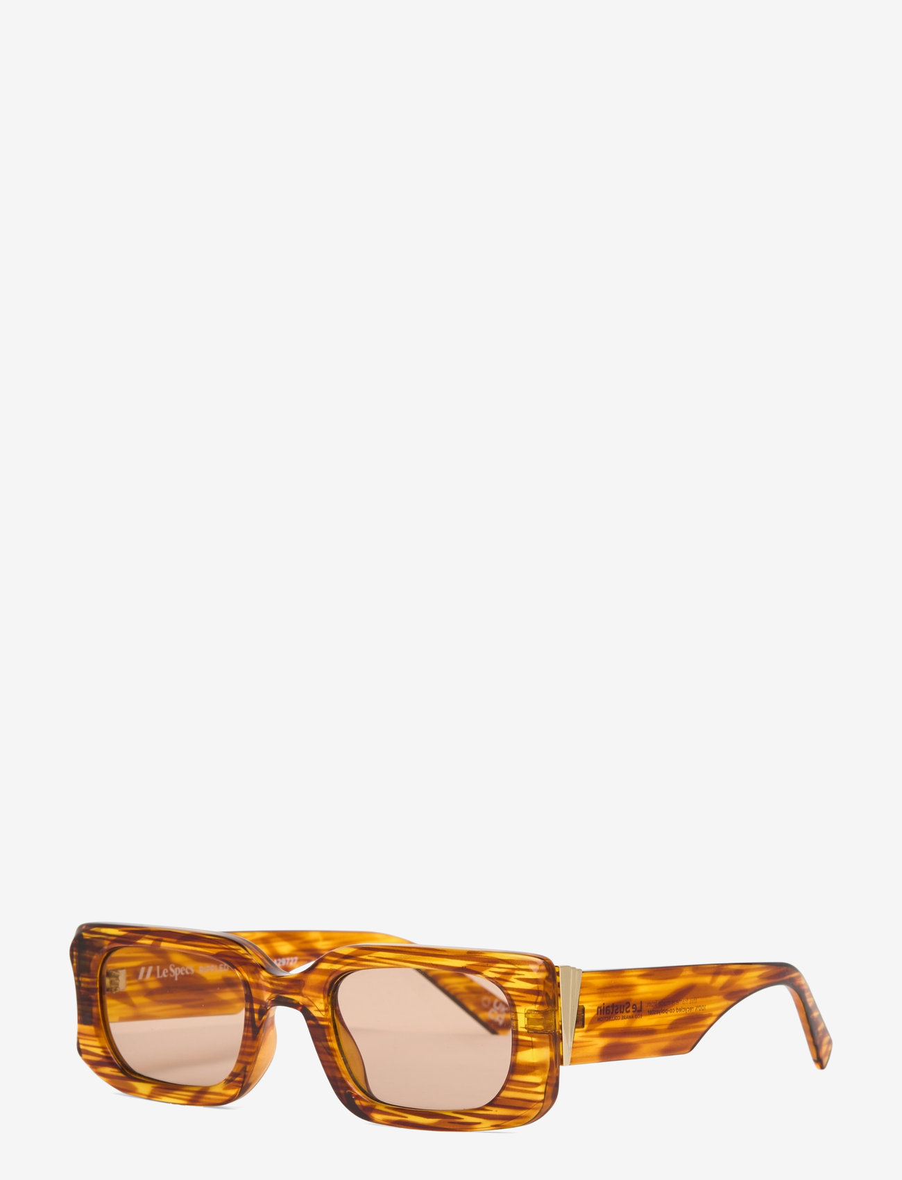 Le Specs - LE SUSTAIN - RIPPLED REBEL - rechthoekig model - woodstripe w/ nutmeg tint lens - 2