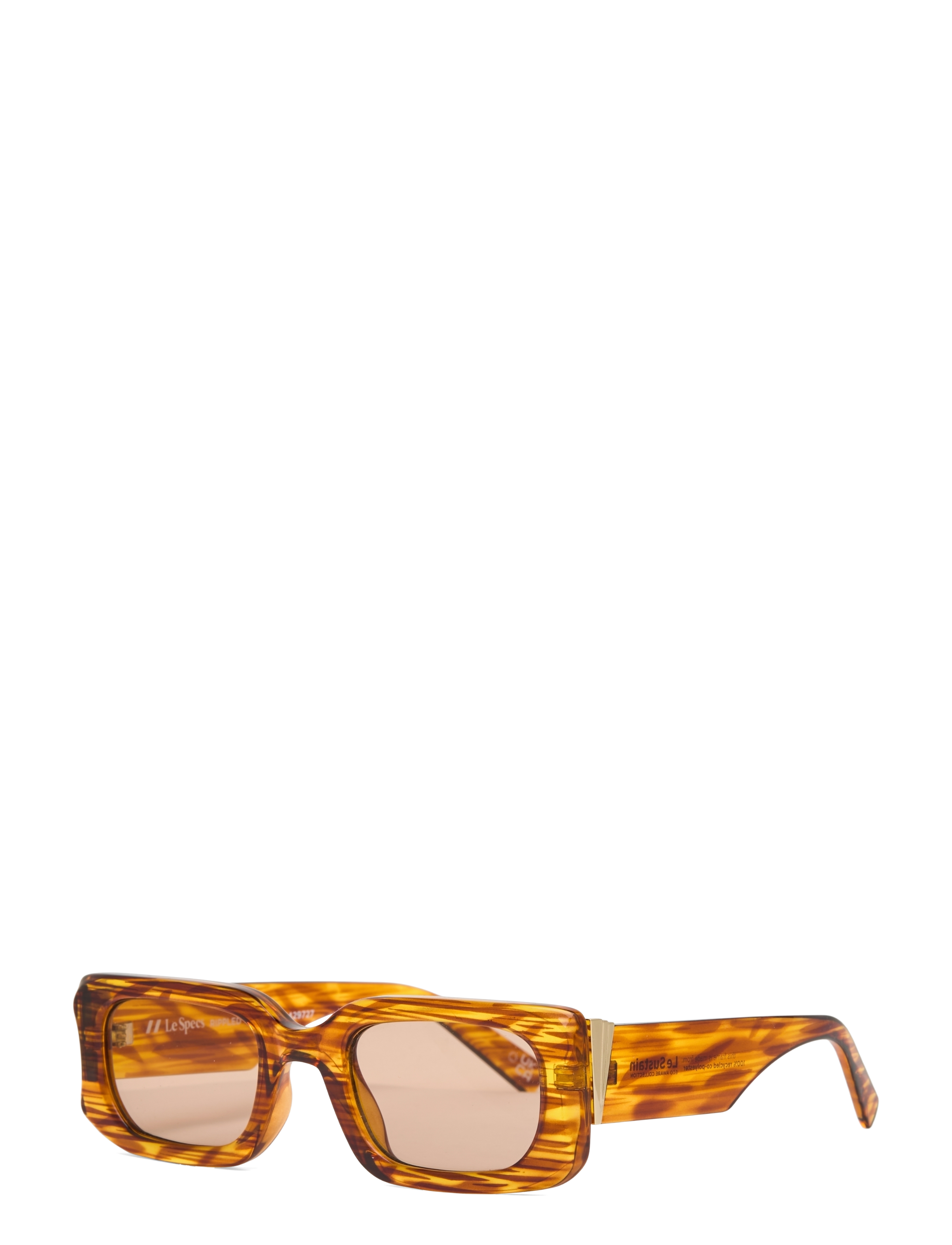 Le Specs - LE SUSTAIN - RIPPLED REBEL - square frame - woodstripe w/ nutmeg tint lens - 2