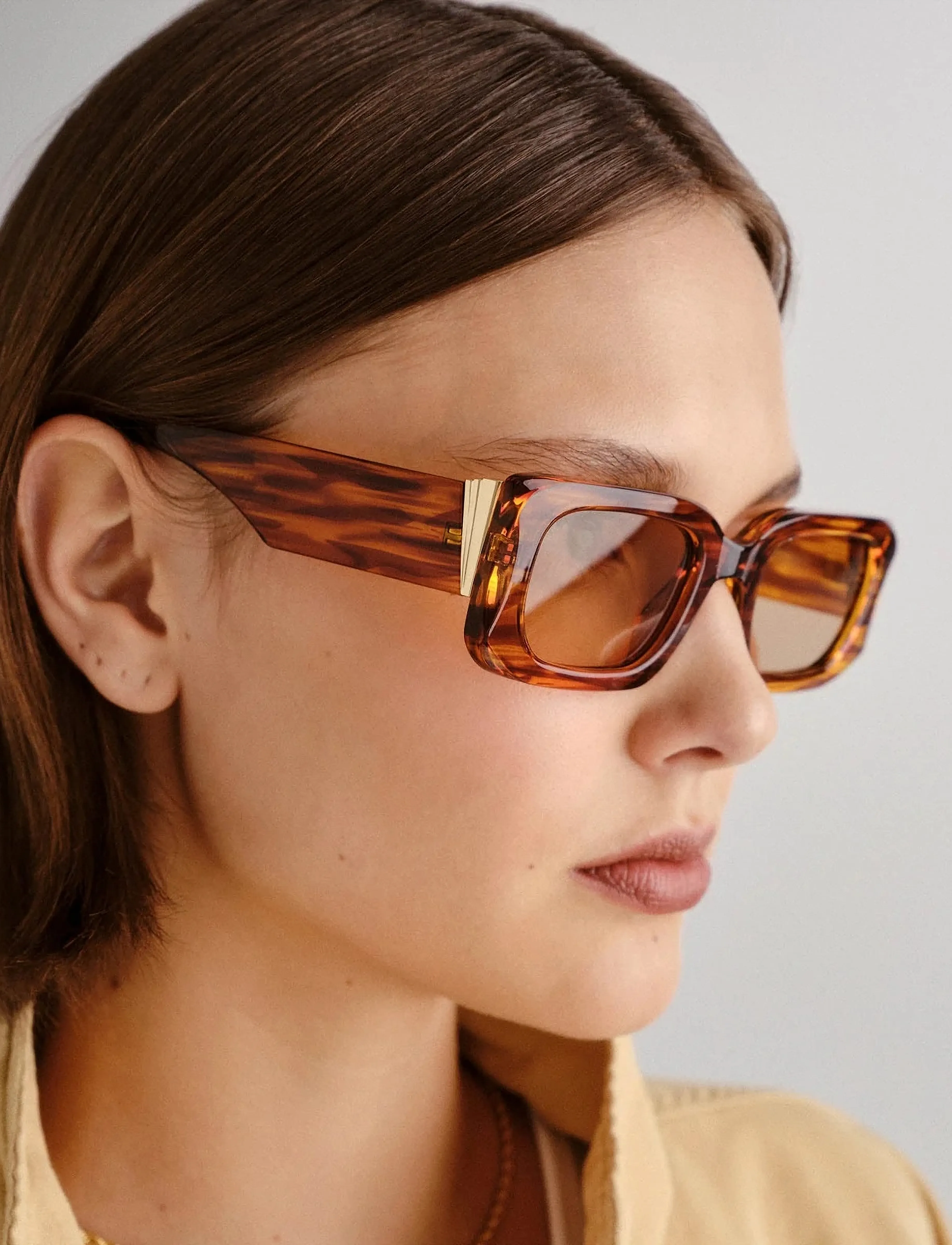 Le Specs Sustain Rippled Rebel, One Size, Sunglasses, Orange - Square Frame Frauen