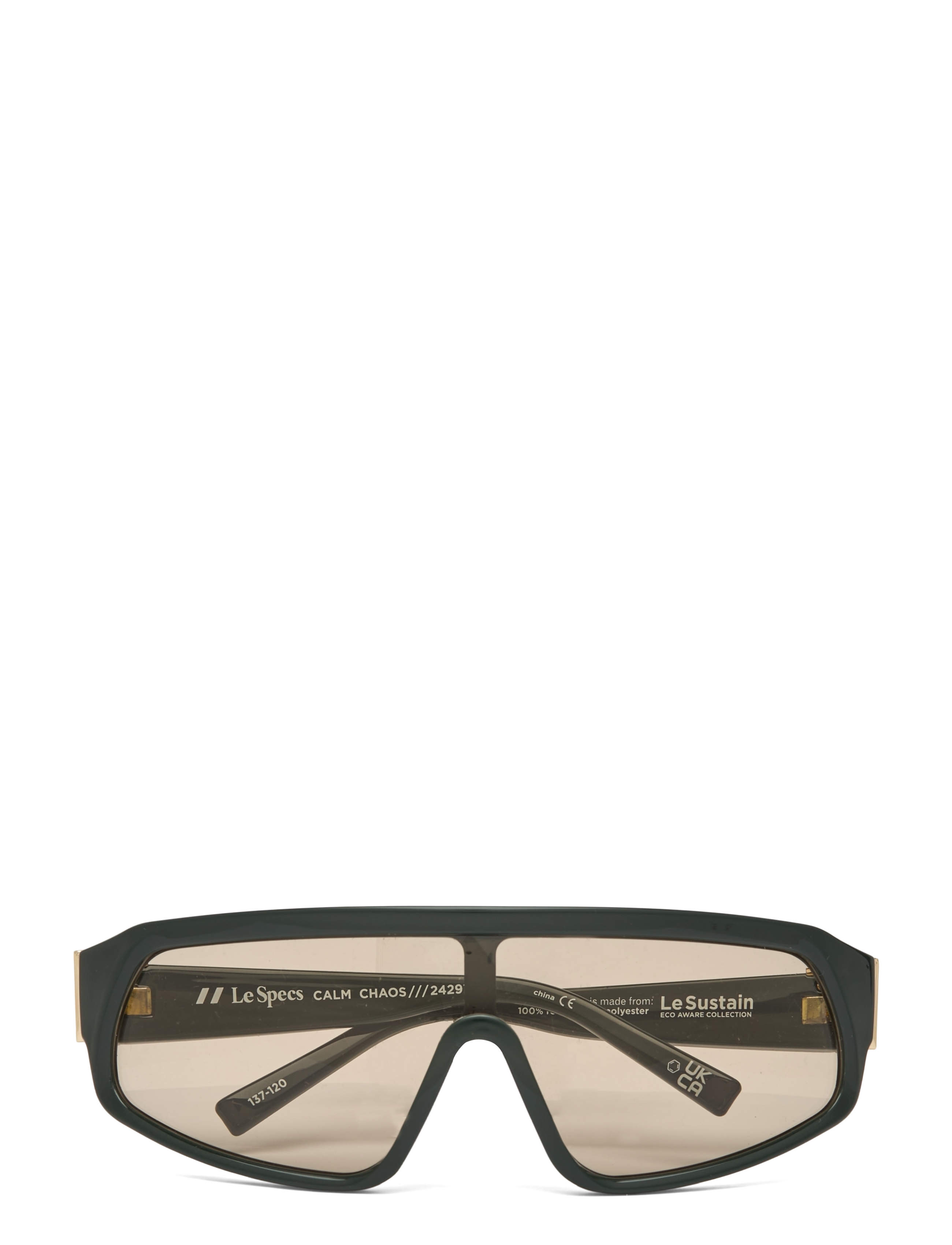 Le Specs LE SUSTAIN - CALM CHAOS - Solglasögon - DARK KHAKI W/ UMBER TINT LENS / green