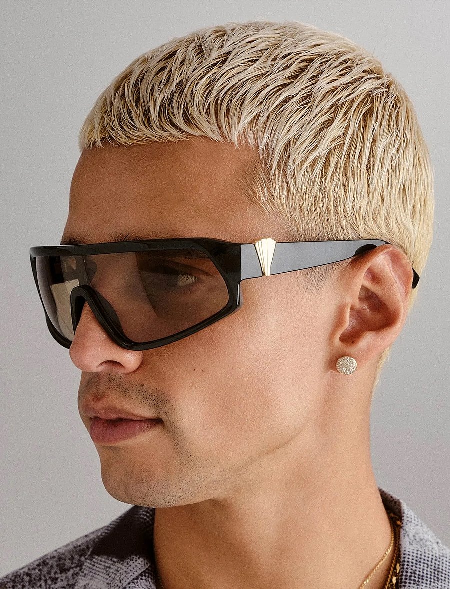 Le Specs - LE SUSTAIN - CALM CHAOS - okulary przeciwsłoneczne motyl - dark khaki w/ umber tint lens - 5