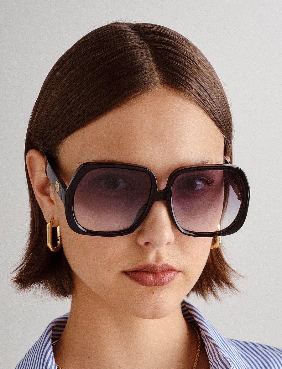 Le Specs - LE SUSTAIN - POLYDISCO - eckiger rahmen - black w/ smoke grad lens - 0