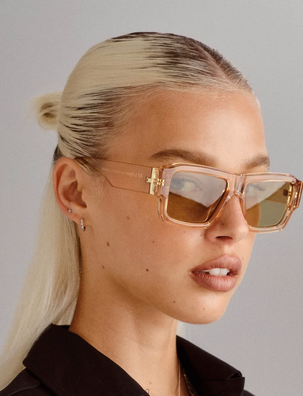 Le Specs - LE SUSTAIN - POLYGRAPH - d-form - sand w/ moss tint lens - 4