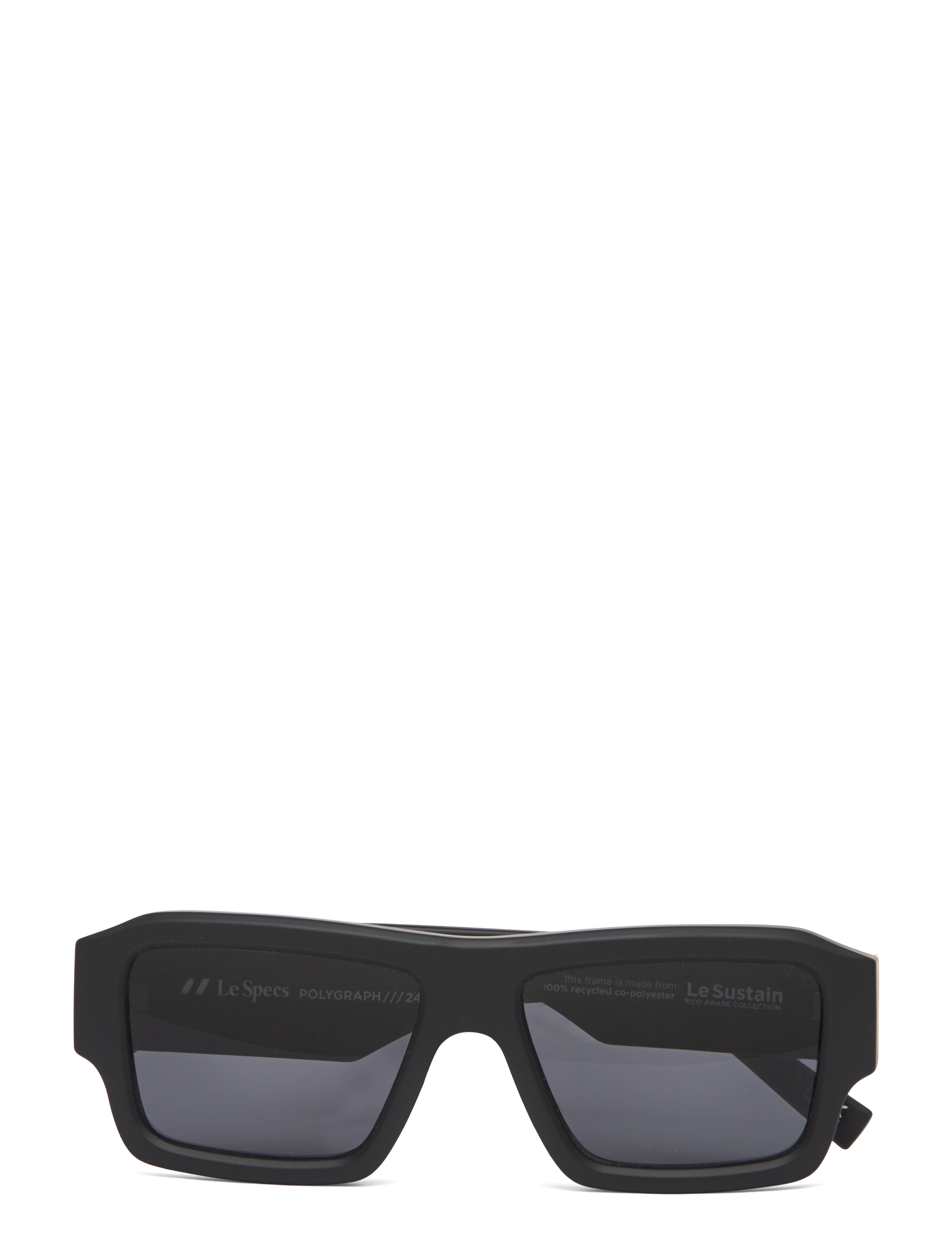 Le Specs LE SUSTAIN - POLYGRAPH - Solbriller - MATTE BLACK W/ SMOKE MONO LENS / black