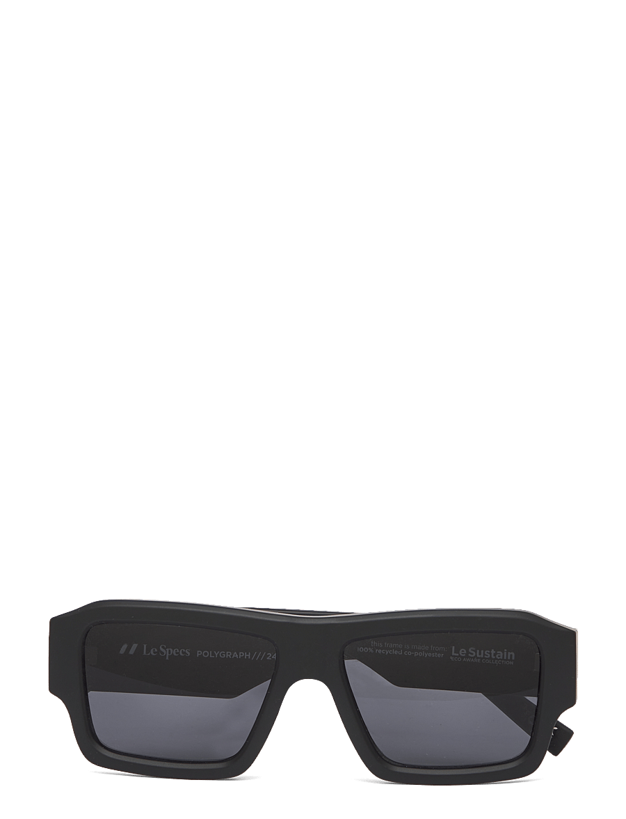 Le Specs - LE SUSTAIN - POLYGRAPH - kandilised päikeseprillid - matte black w/ smoke mono lens - 1
