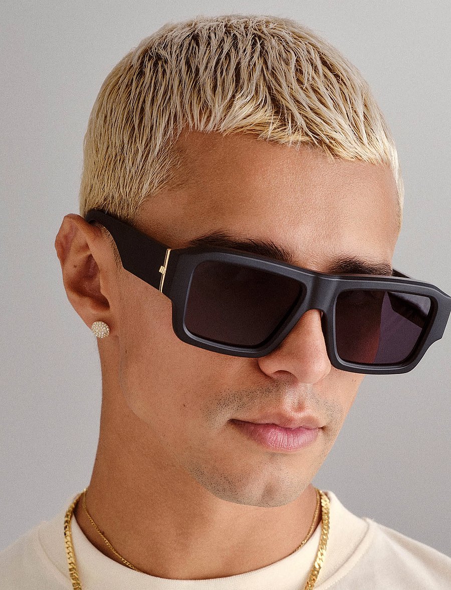 Le Specs - LE SUSTAIN - POLYGRAPH - kandilised päikeseprillid - matte black w/ smoke mono lens - 0