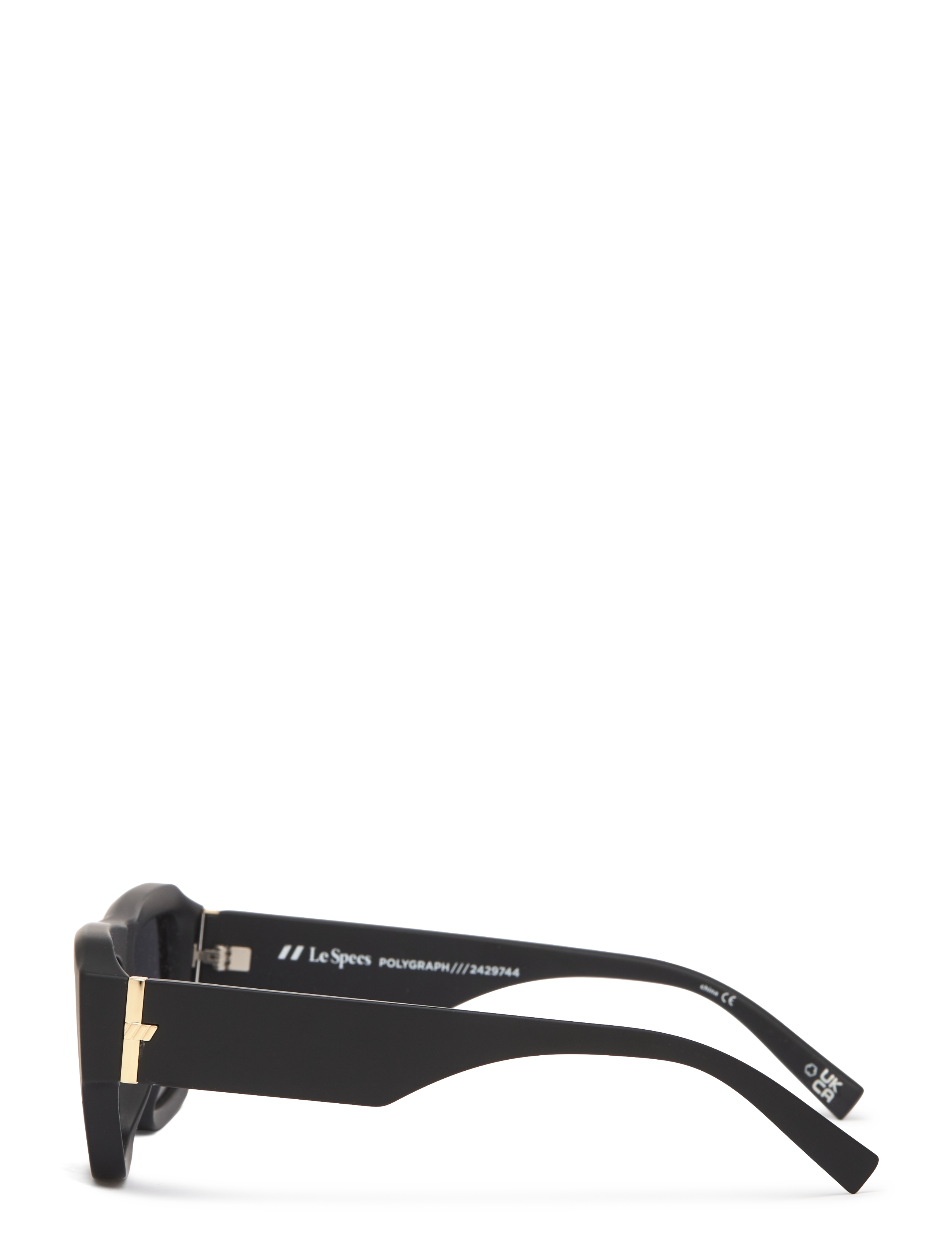 Le Specs - LE SUSTAIN - POLYGRAPH - kvadratiniai rėmeliai - matte black w/ smoke mono lens - 3