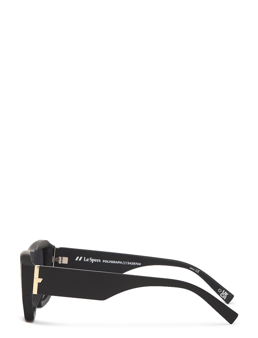 Le Specs - LE SUSTAIN - POLYGRAPH - kandilised päikeseprillid - matte black w/ smoke mono lens - 3