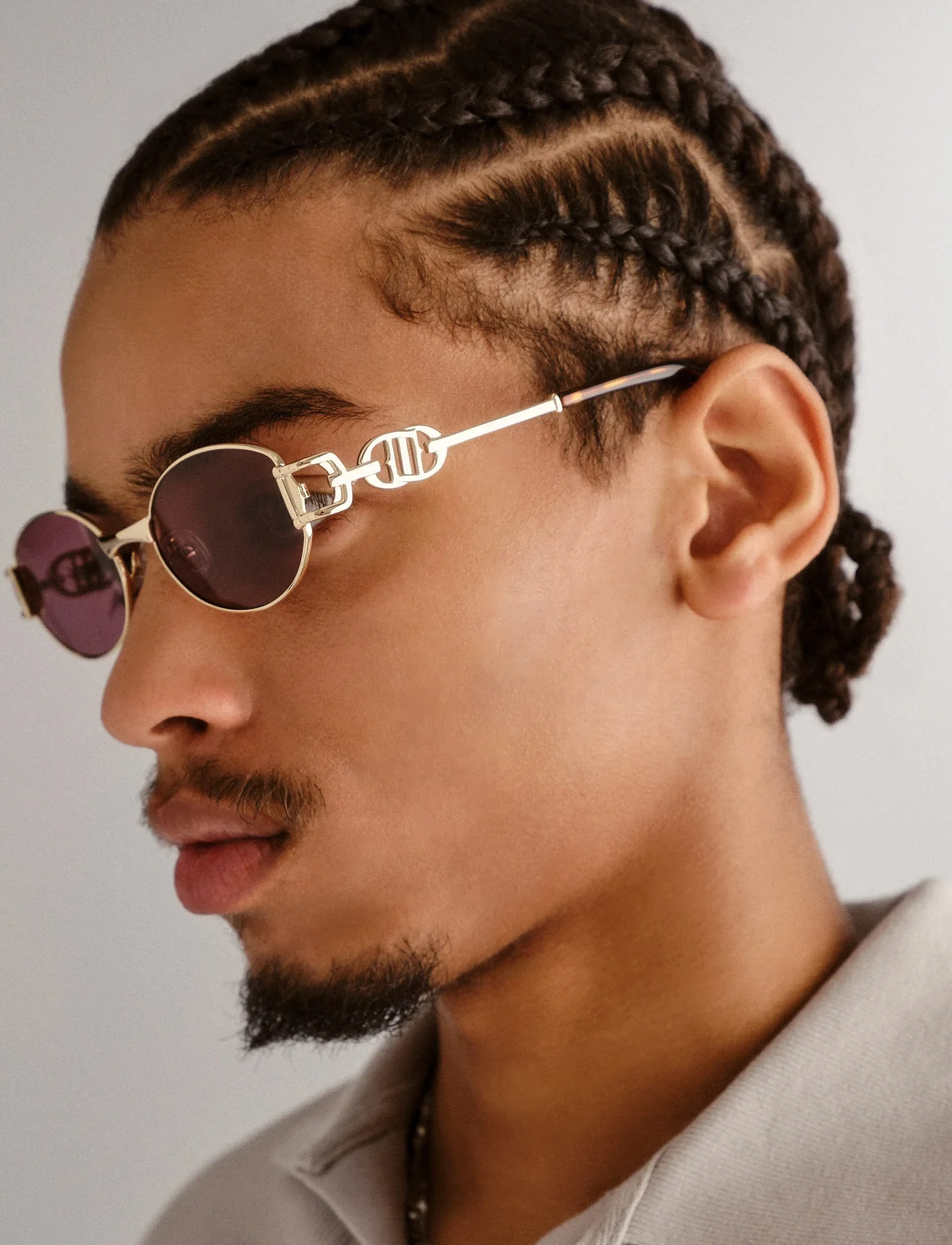 Le Specs - LE SUSTAIN - THE FORBIDDEN - bright gold w/ smokey brown mono lens - 5