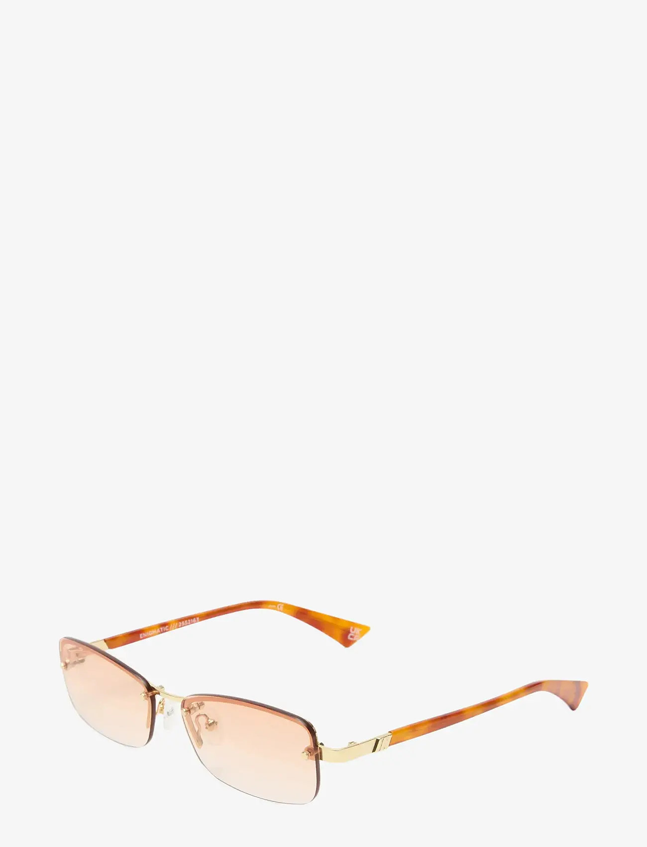 Le Specs - LE SUSTAIN - ENIGMATIC - fyrkantiga - gold / vintage tort w/ warm brown grad lens - 1