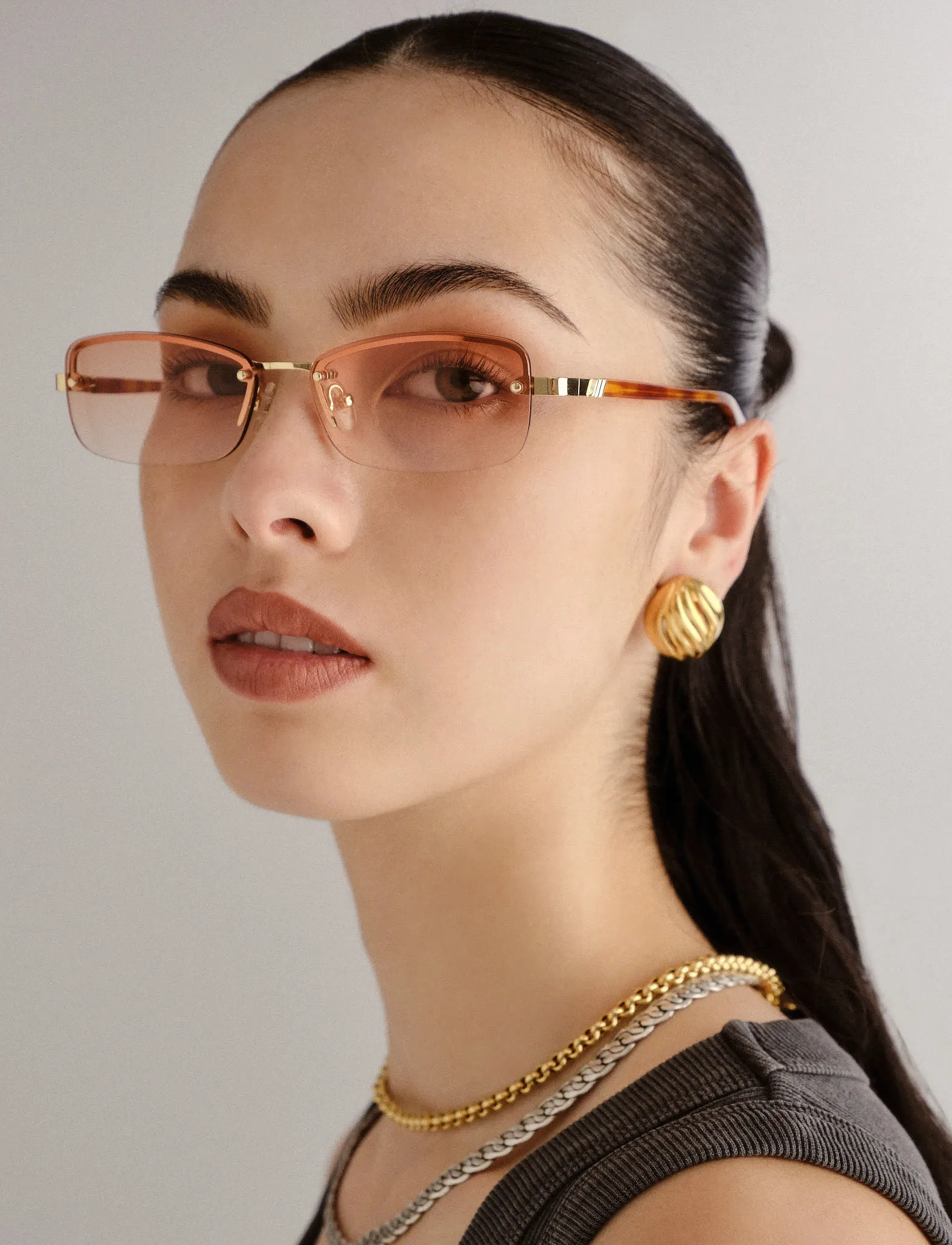 Le Specs - LE SUSTAIN - ENIGMATIC - gold / vintage tort w/ warm brown grad lens - 4
