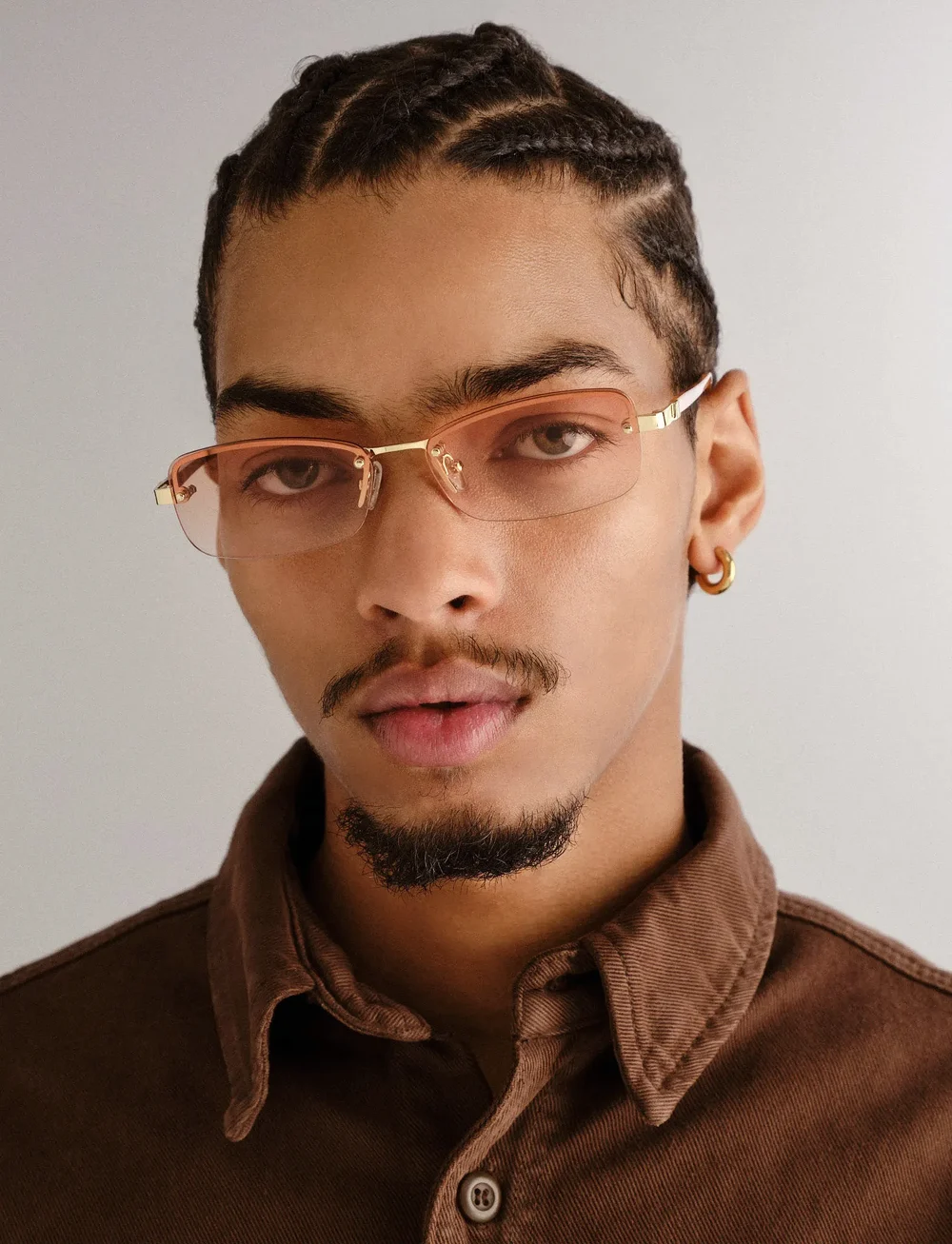 Le Specs - LE SUSTAIN - ENIGMATIC - fyrkantiga - gold / vintage tort w/ warm brown grad lens - 5