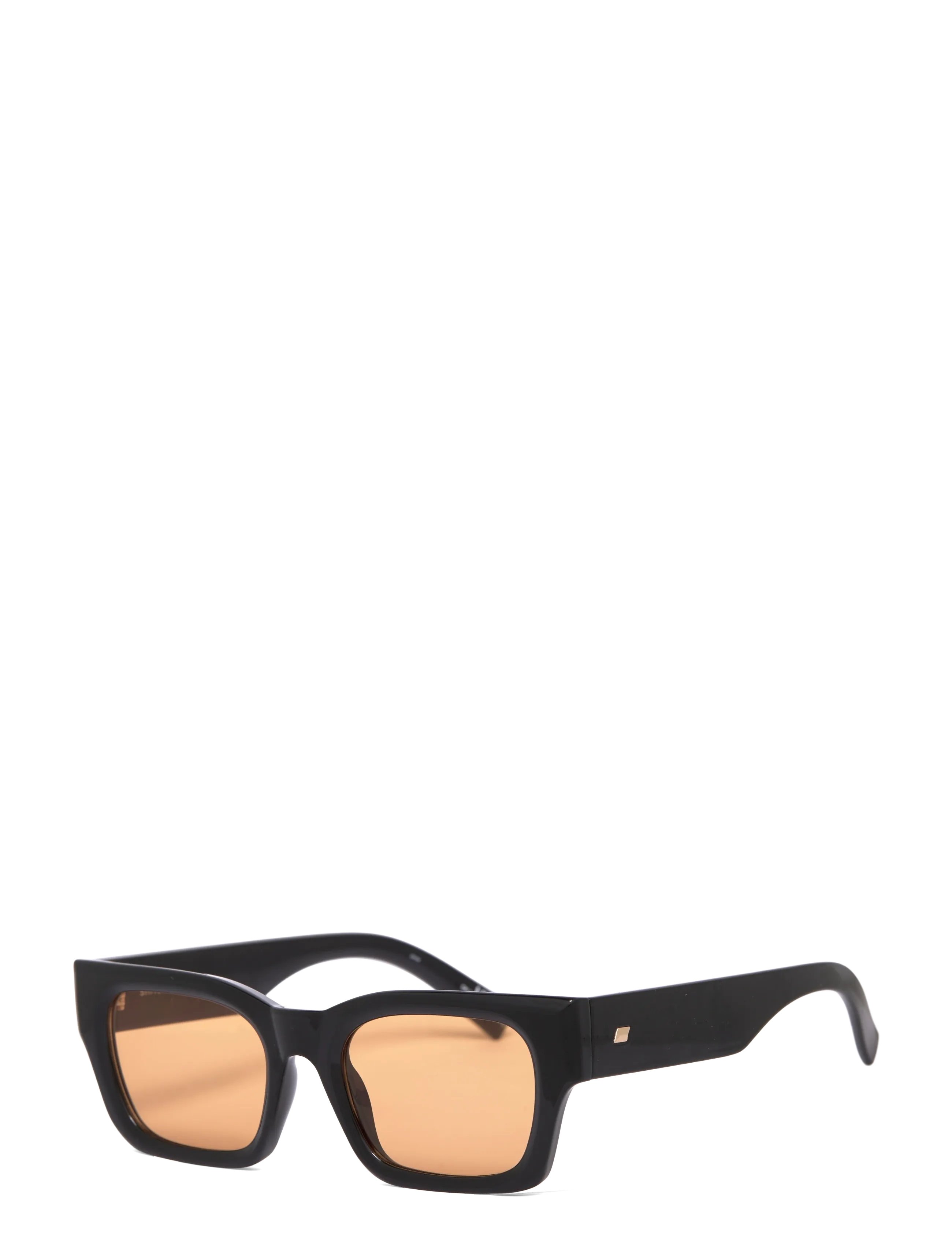 Le Specs - LE SUSTAIN - SHMOOD - firkantet innfatning - black w/ amber tint lens - 2