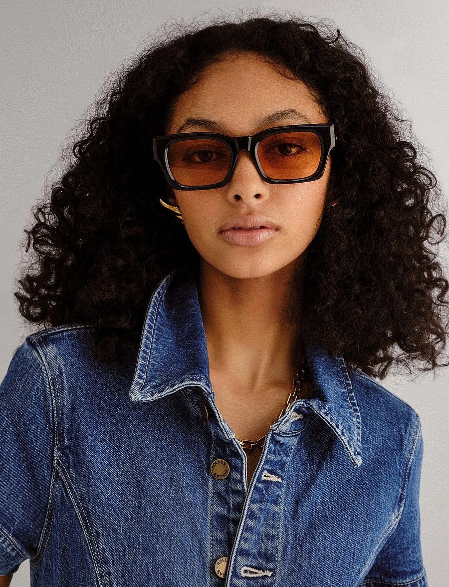 Le Specs - LE SUSTAIN - SHMOOD - firkantet innfatning - black w/ amber tint lens - 4