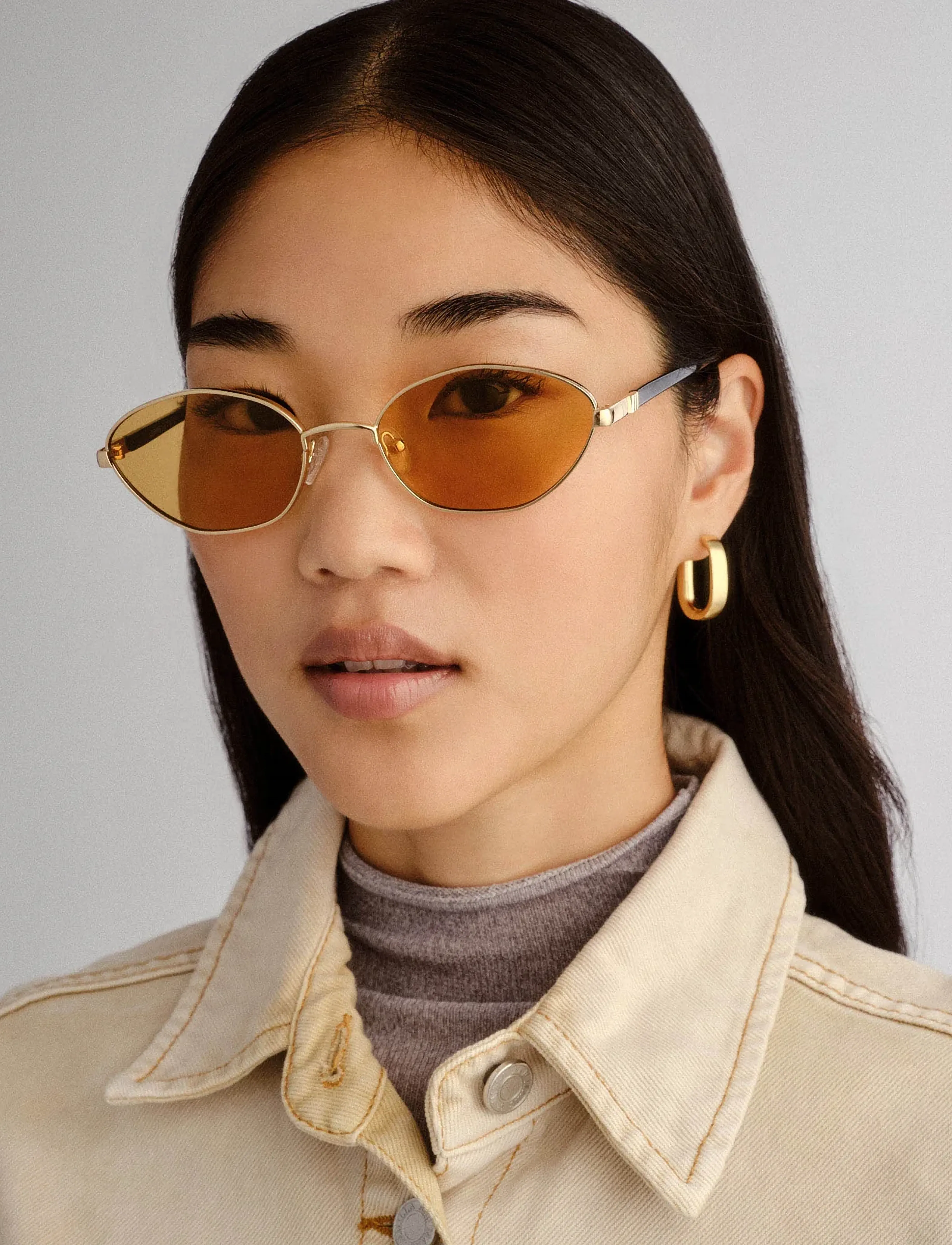 Le Specs Sustain Bebe, One Size, Sunglasses, Gold - Round Frame Männerswear