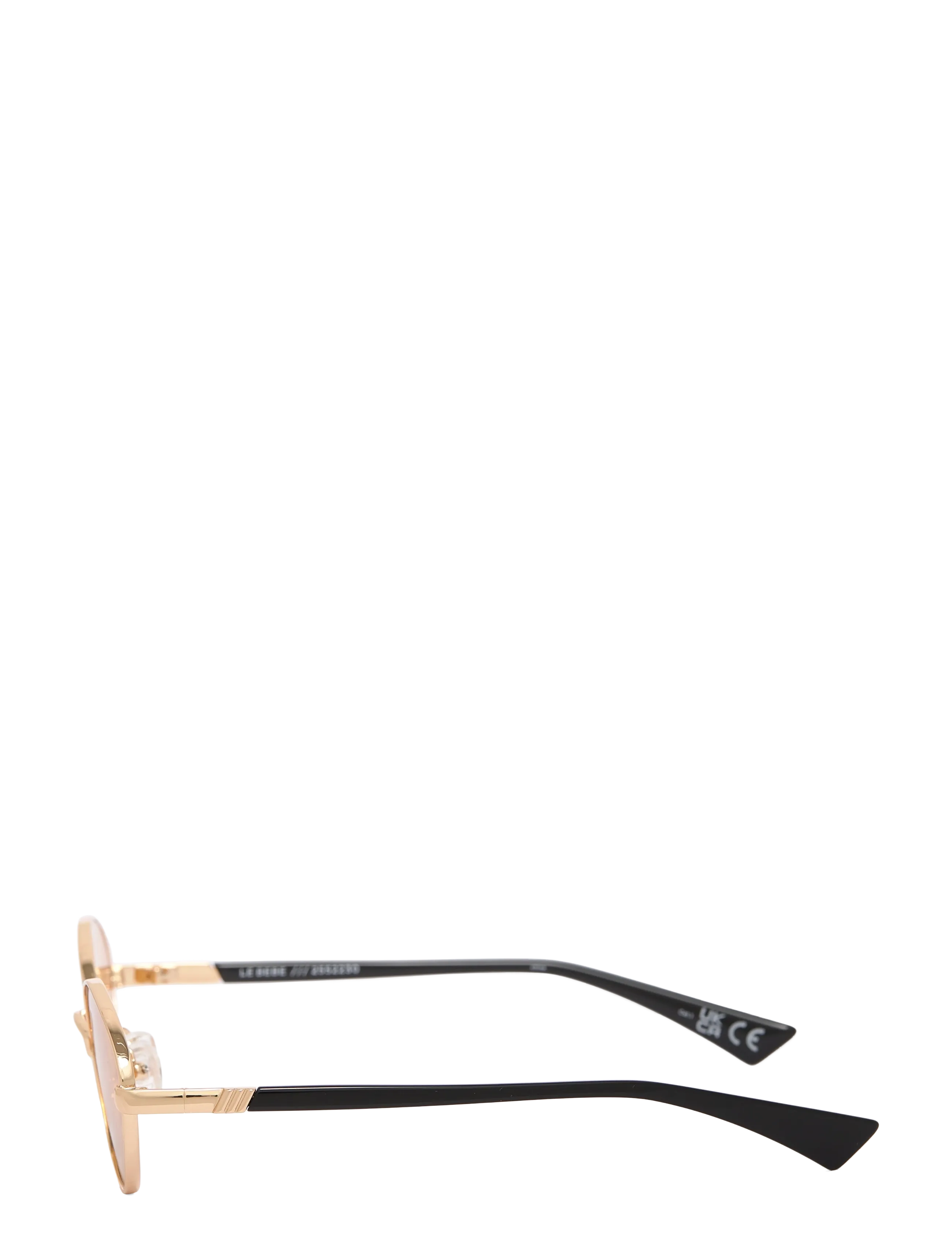 Le Specs - LE SUSTAIN - LE BEBE - runde solbriller - gold w/ amber tint lens - 3