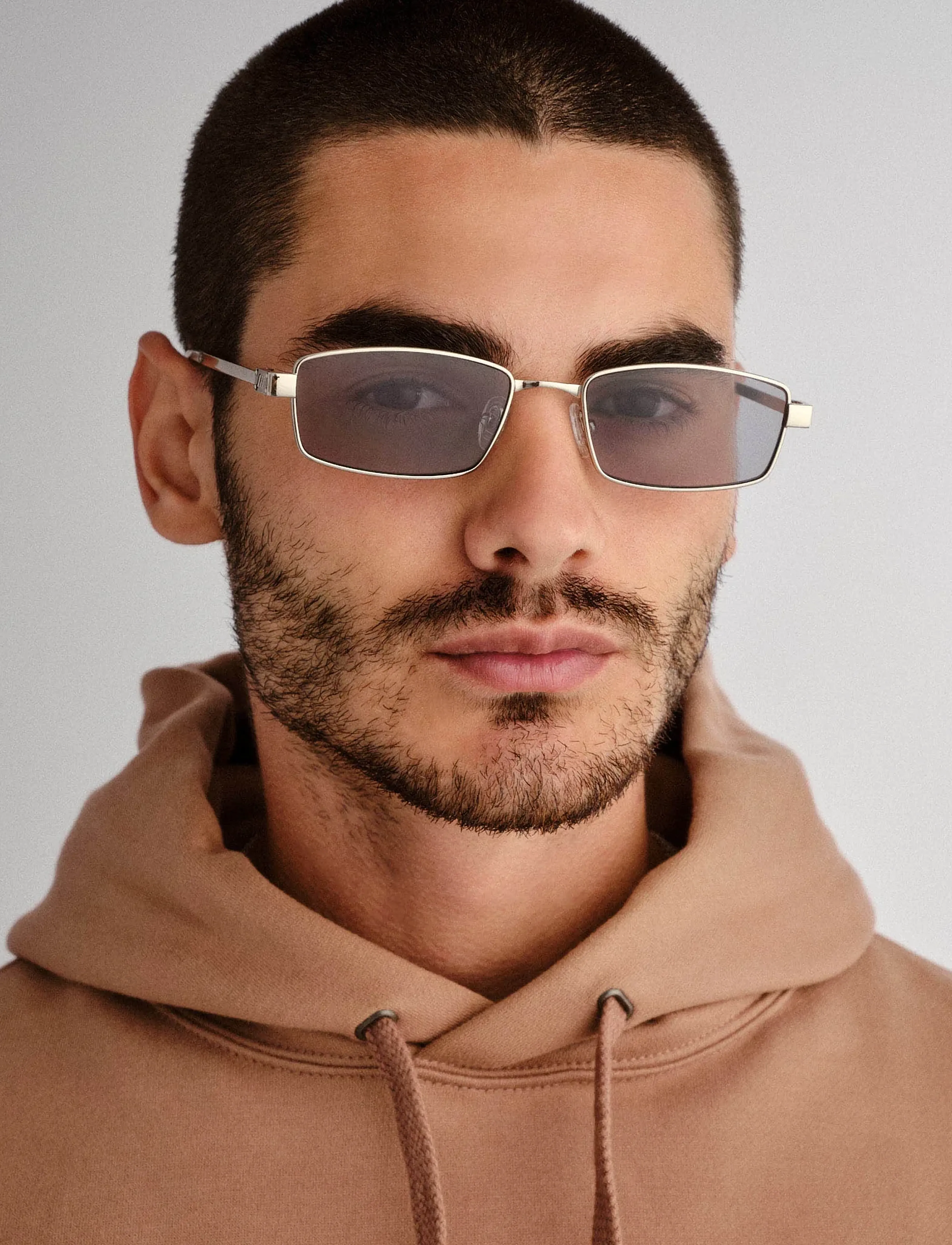 Le Specs - LE SUSTAIN - BIZARRO - firkantede solbriller - silver w/ smoke tint lens - 4