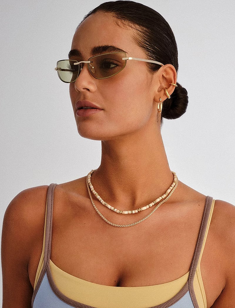 Le Specs - LE SUSTAIN - BUBBLES - cateye - gold w/ moss mono - 4