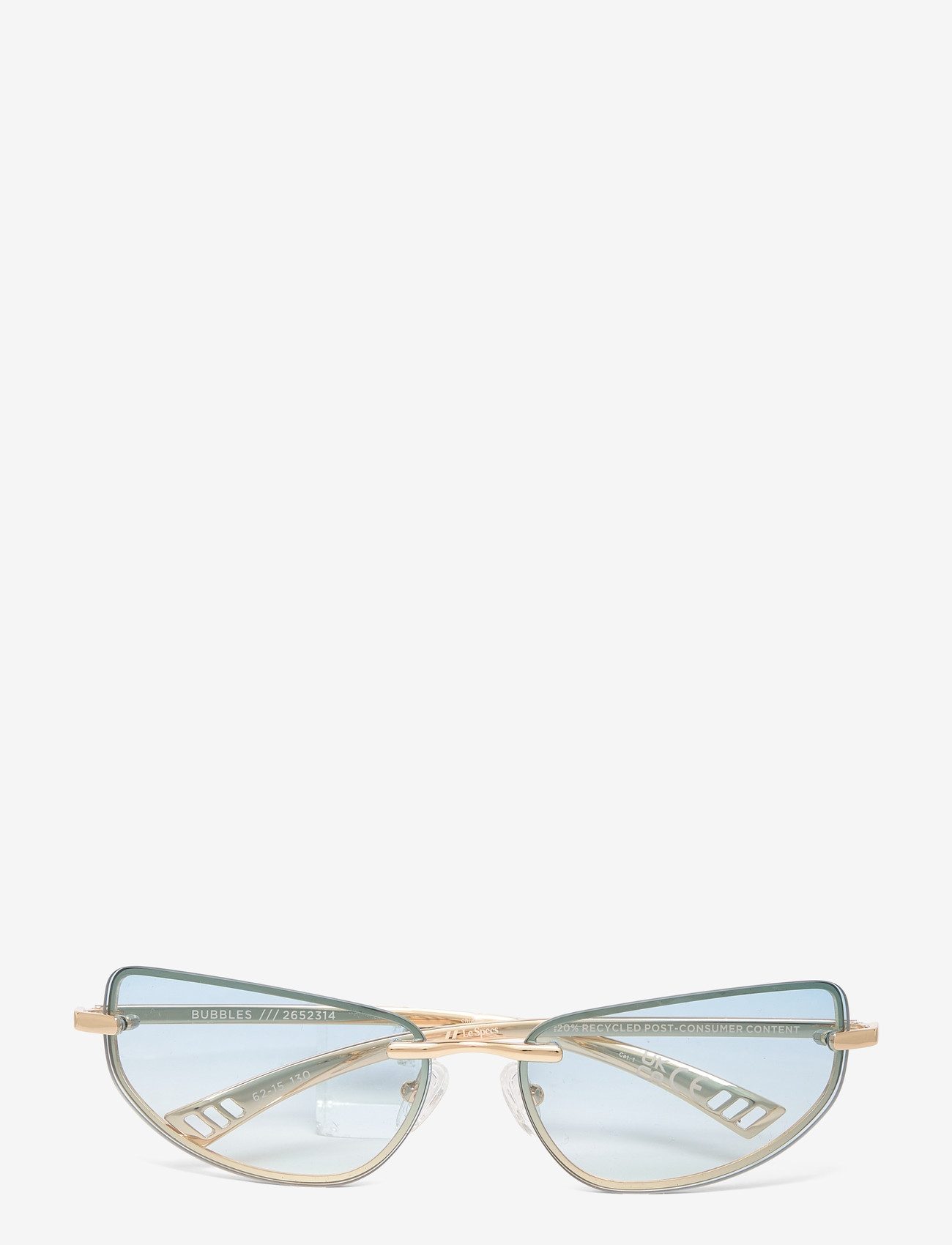 Le Specs - LE SUSTAIN - BUBBLES - cateye solbriller - gold w/ sky blue grad lens - 1