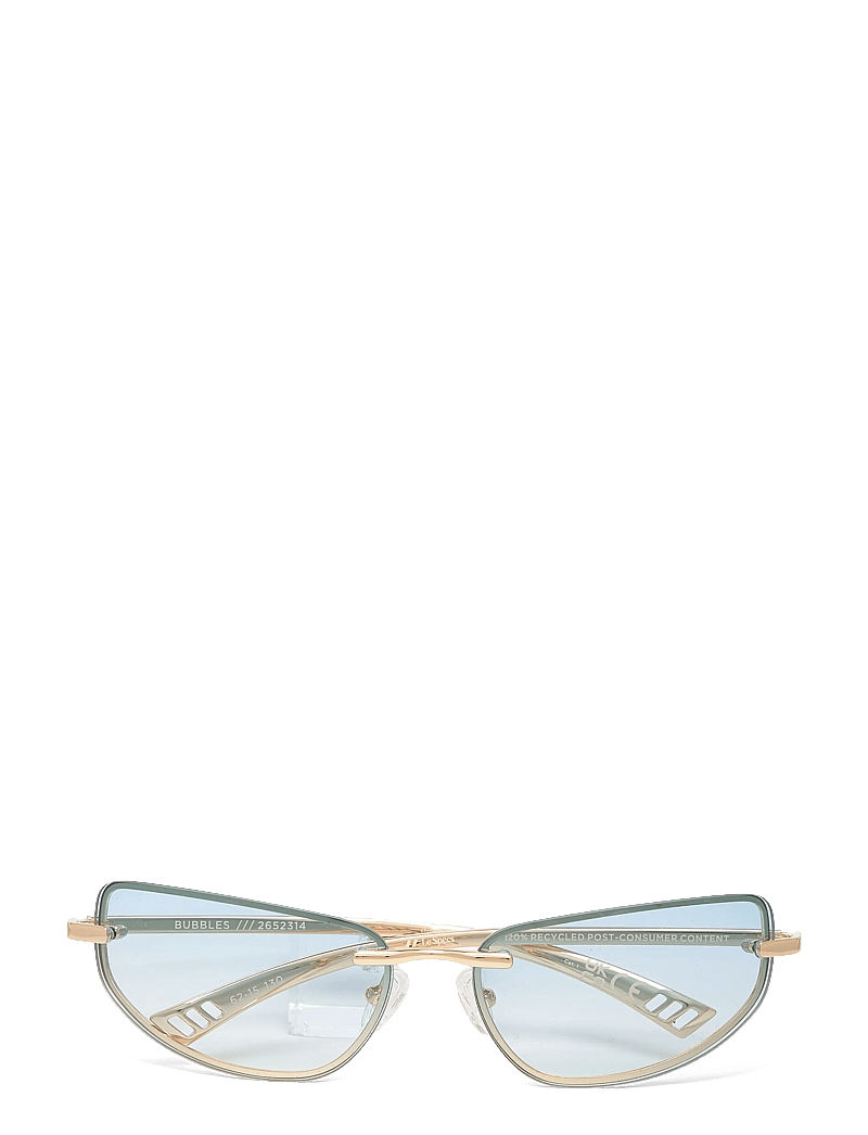 Le Specs - LE SUSTAIN - BUBBLES - cateye solbriller - gold w/ sky blue grad lens - 1